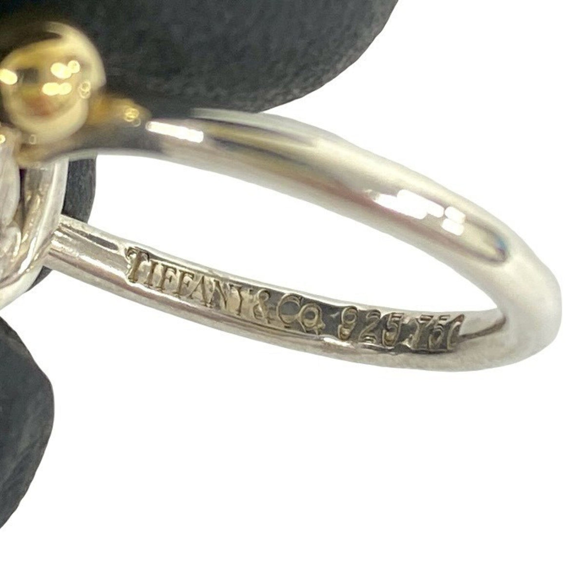 Tiffany Gold Silver Yellow Gold (18K) Silver 925 Band Ring (Pre-Owned)