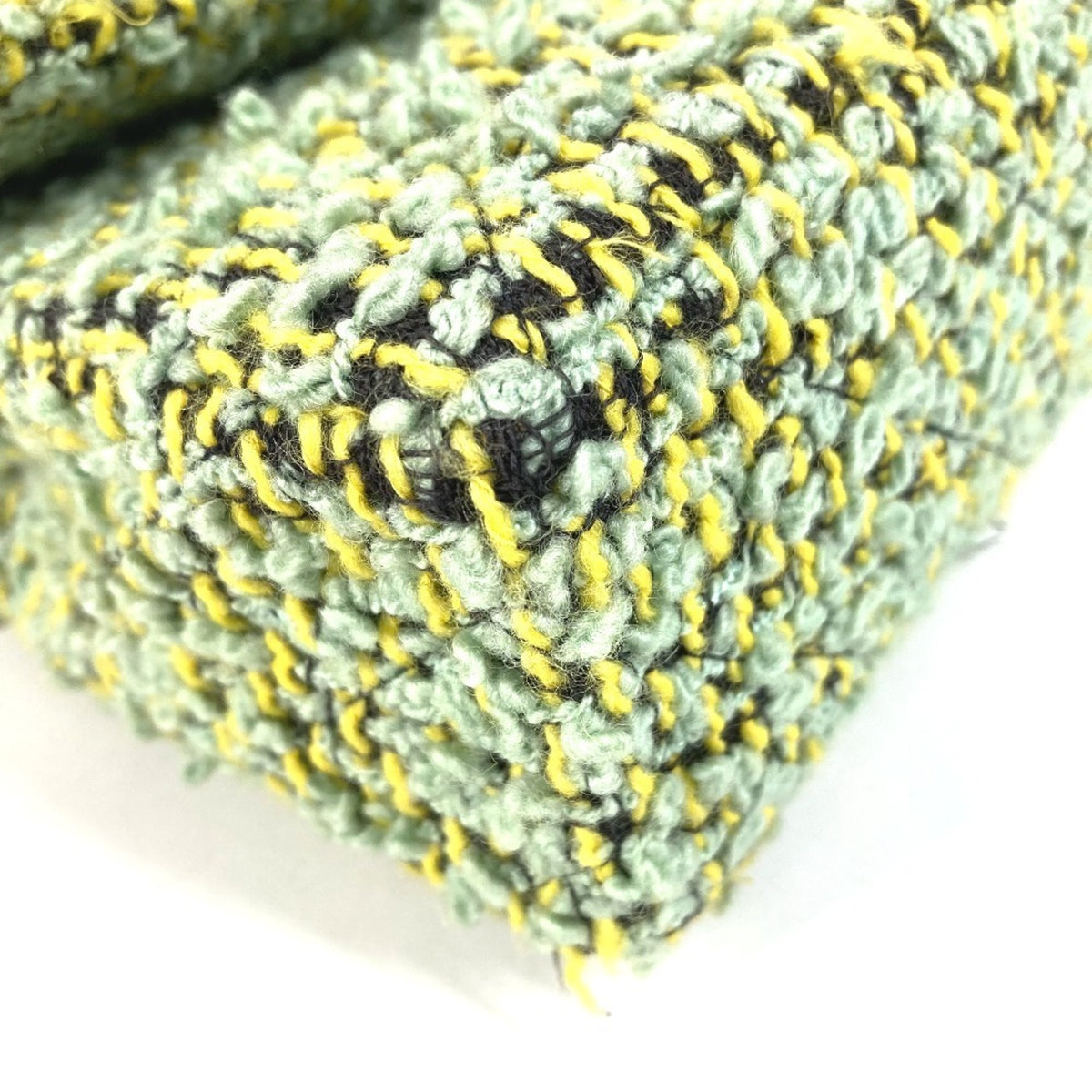 Chanel Green Tweed Handbag (Pre-Owned)
