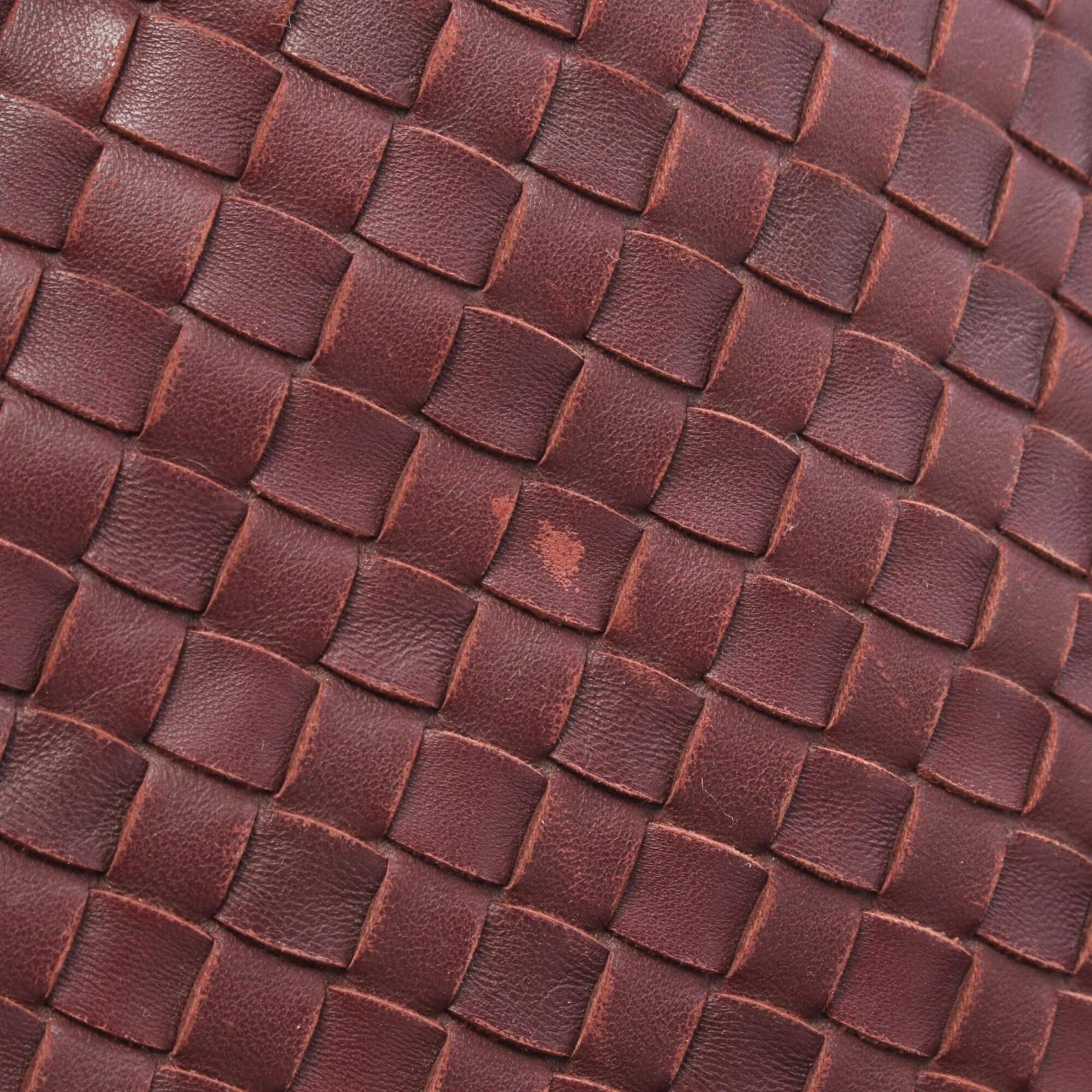 Bottega Veneta Bordeaux Intrecciato Handbag Shoulder Bag (Pre-Owned)