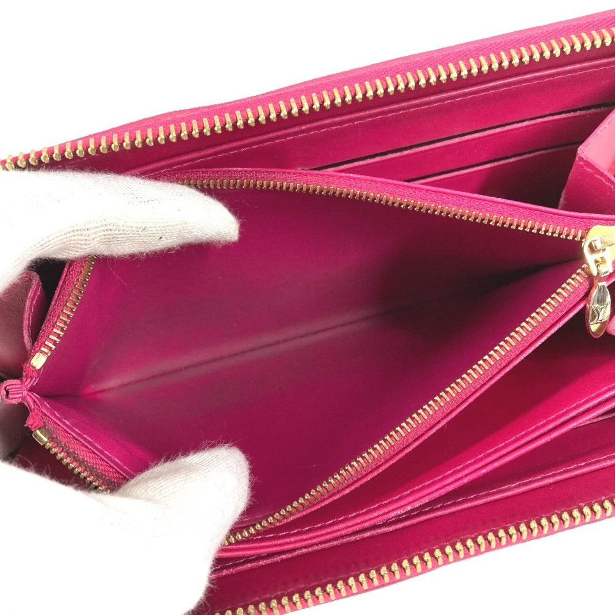 Louis Vuitton Pink Patent Leather Long Wallet (Bi-Fold) (Pre-Owned)