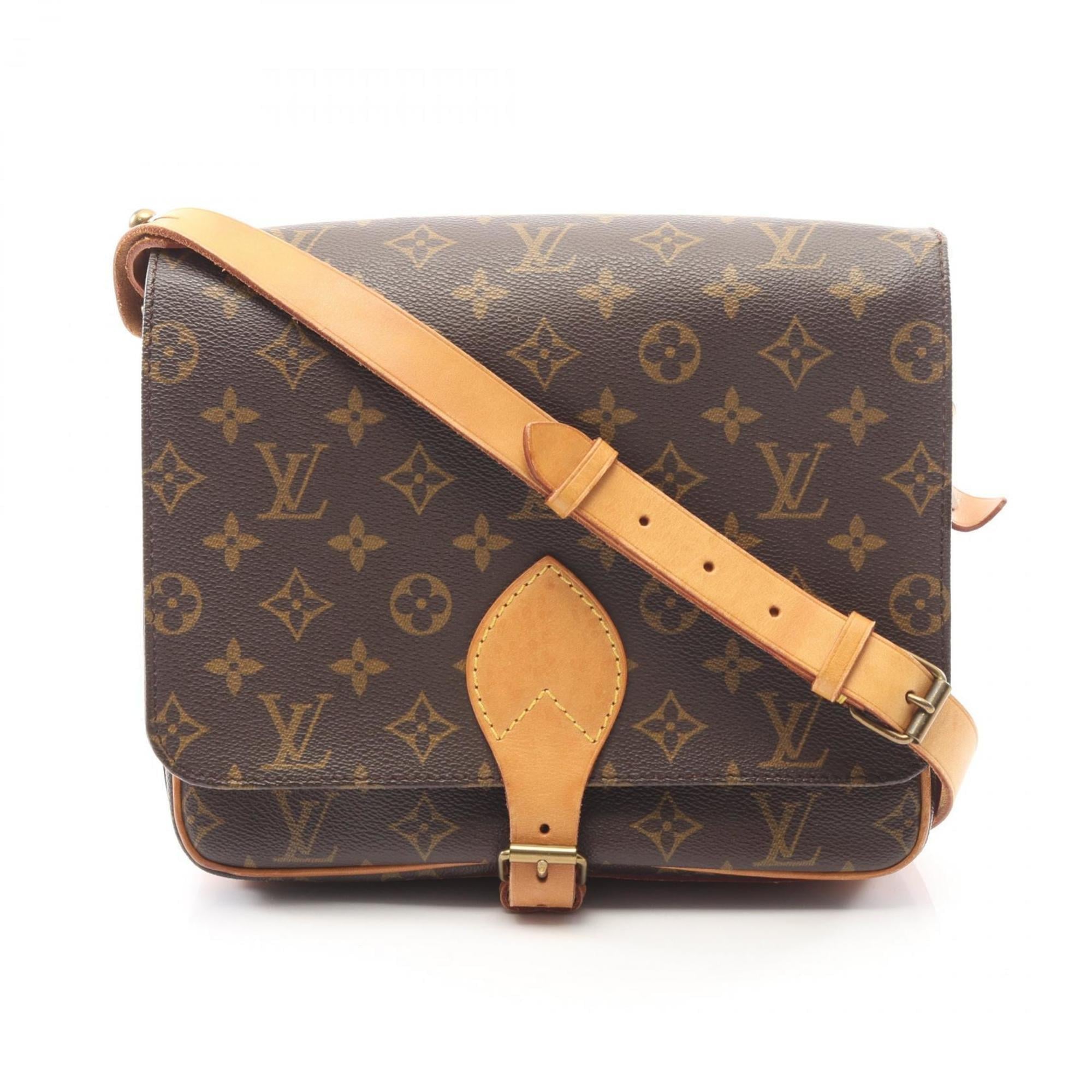 Louis Vuitton Brown Monogram Coated Canvas Leather Handbag Shoulder Bag (Pre-Owned)