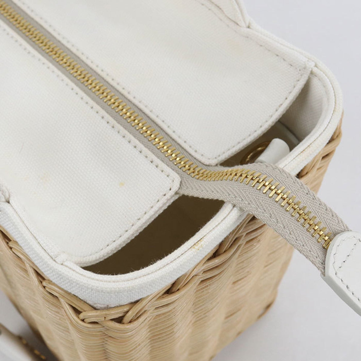 Prada Beige Cotton Canvas Tote Bag (Pre-Owned)
