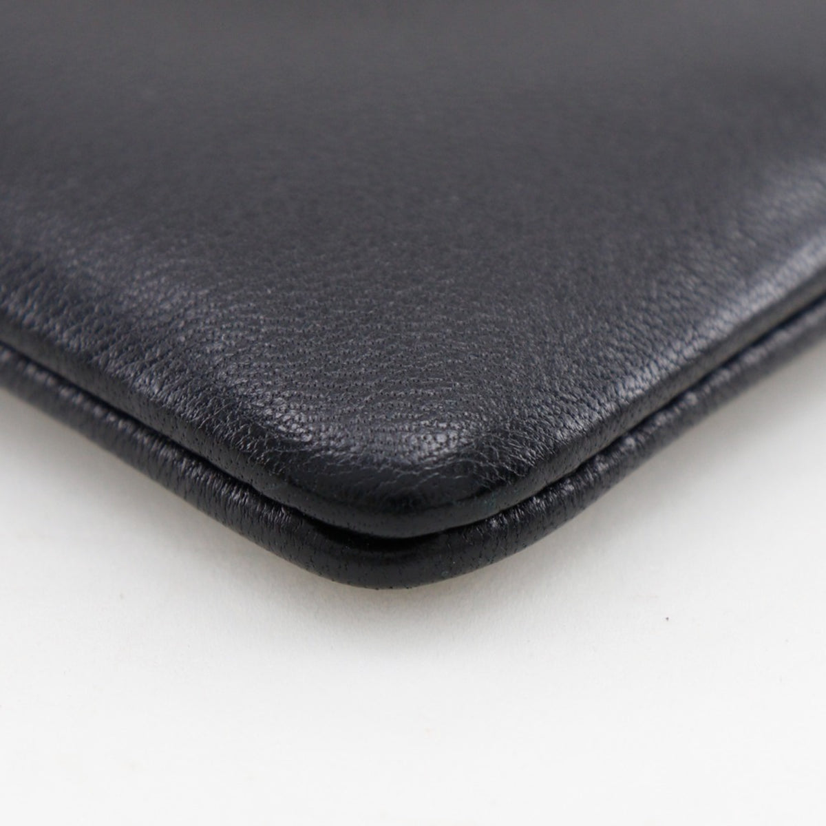 Celine Black Light Blue Leather Clutch Bag Pouch (Pre-Owned)