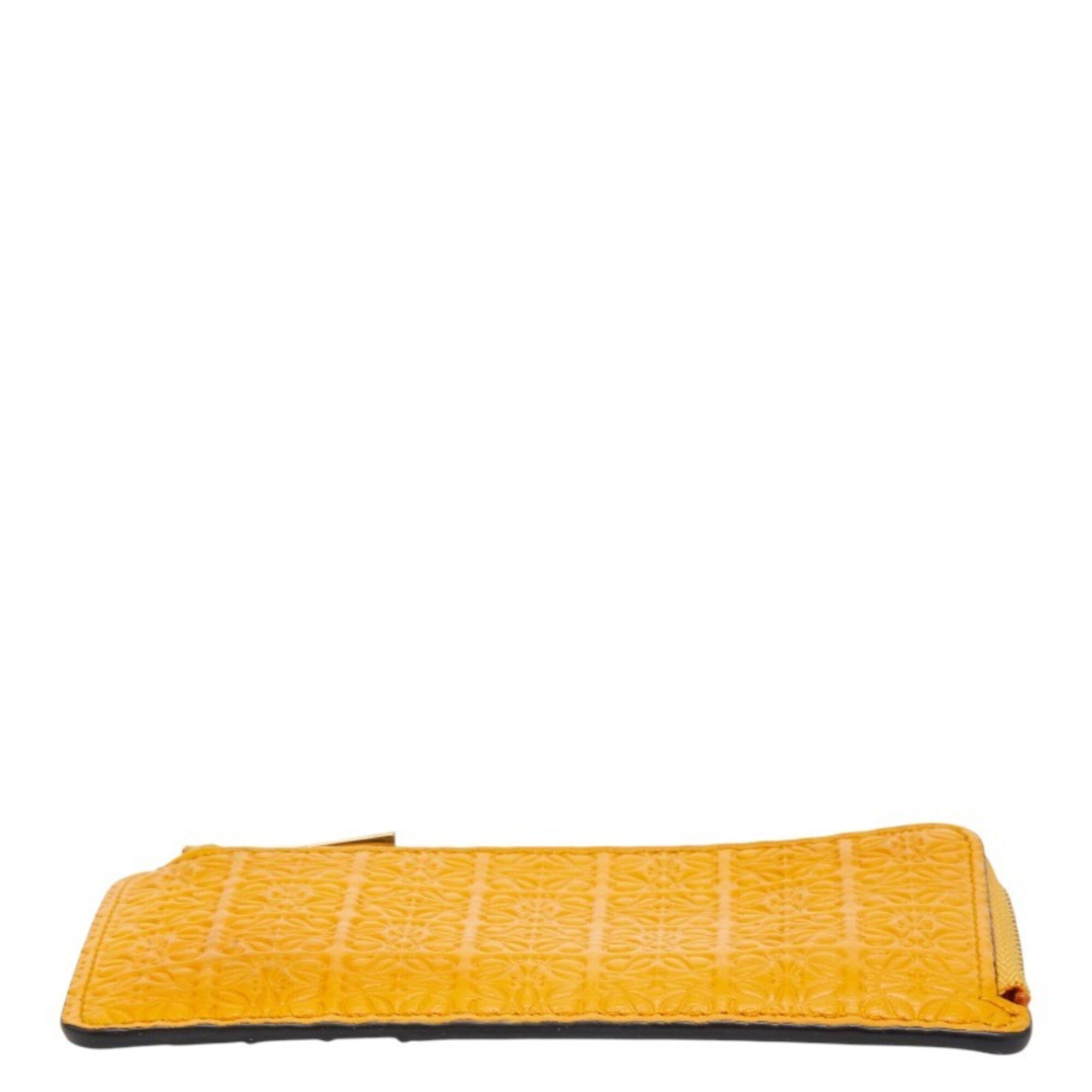 Loewe Orange Yellow Leather Coin Purse/Coin Case (Pre-Owned)