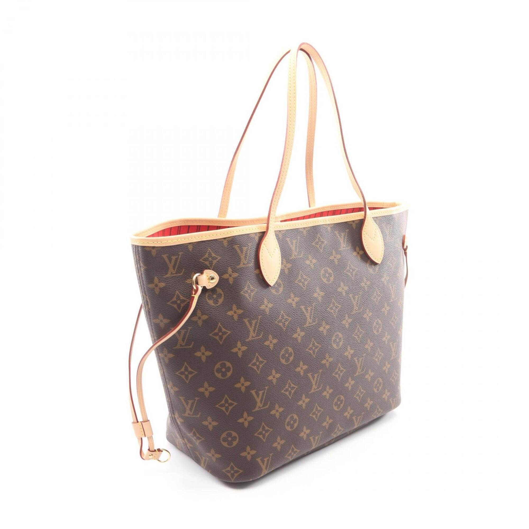 Louis Vuitton Brown Coated Canvas Leather Handbag Pouch Tote Bag (Pre-Owned)