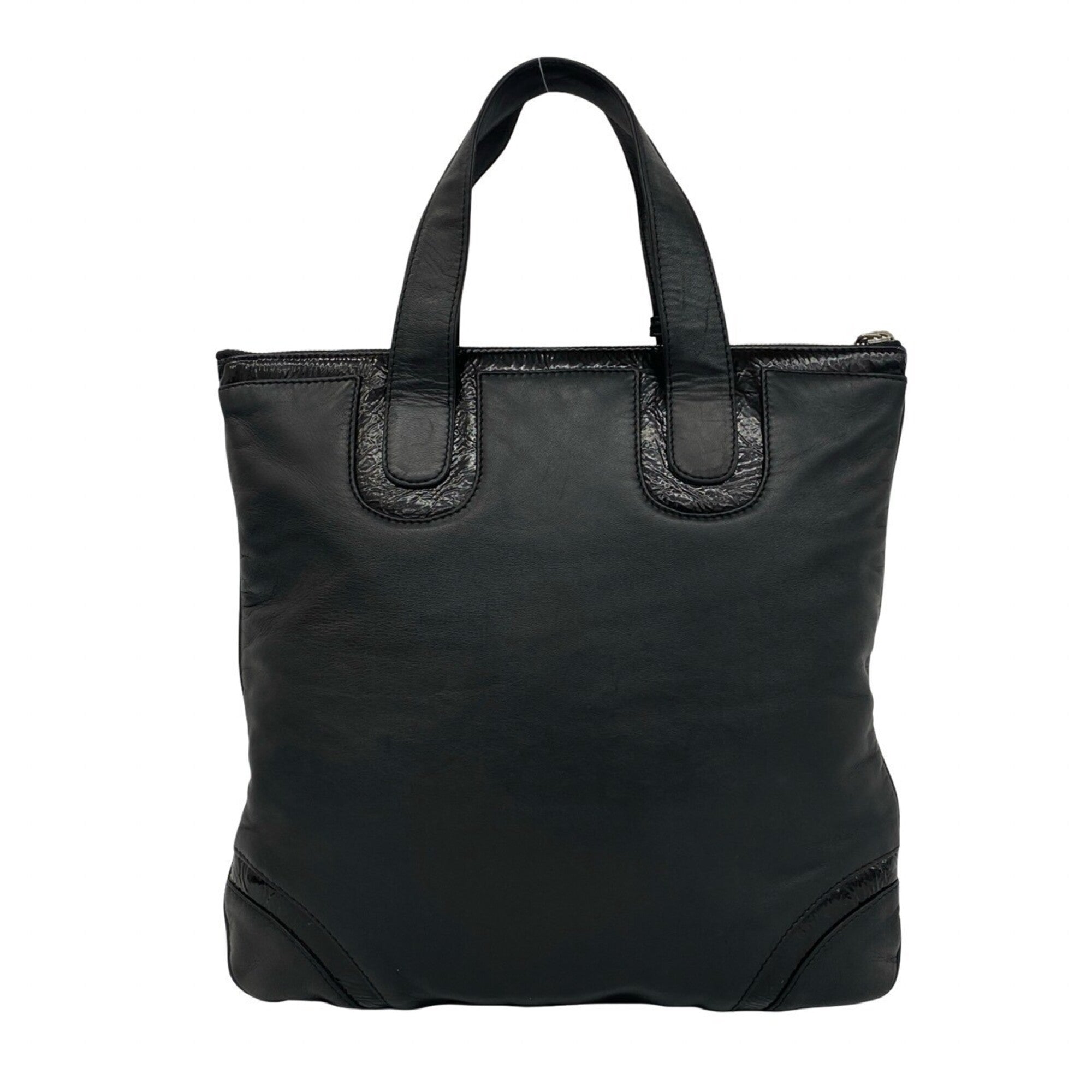 Loewe Black Leather Handbag Tote Bag (Pre-Owned)