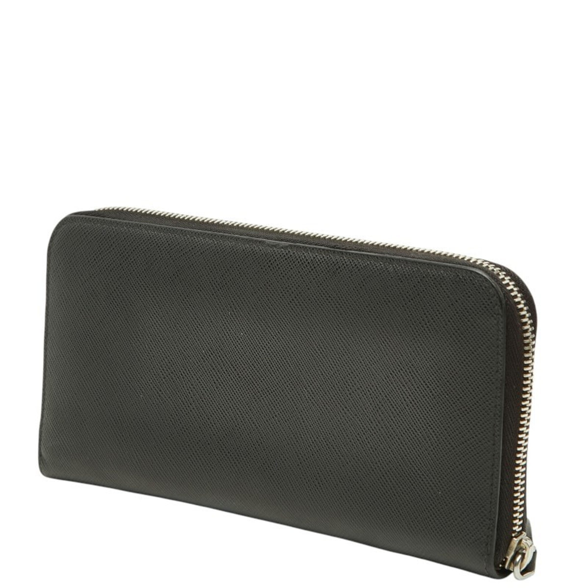 Prada Black Leather Long Wallet (Bi-Fold) (Pre-Owned)