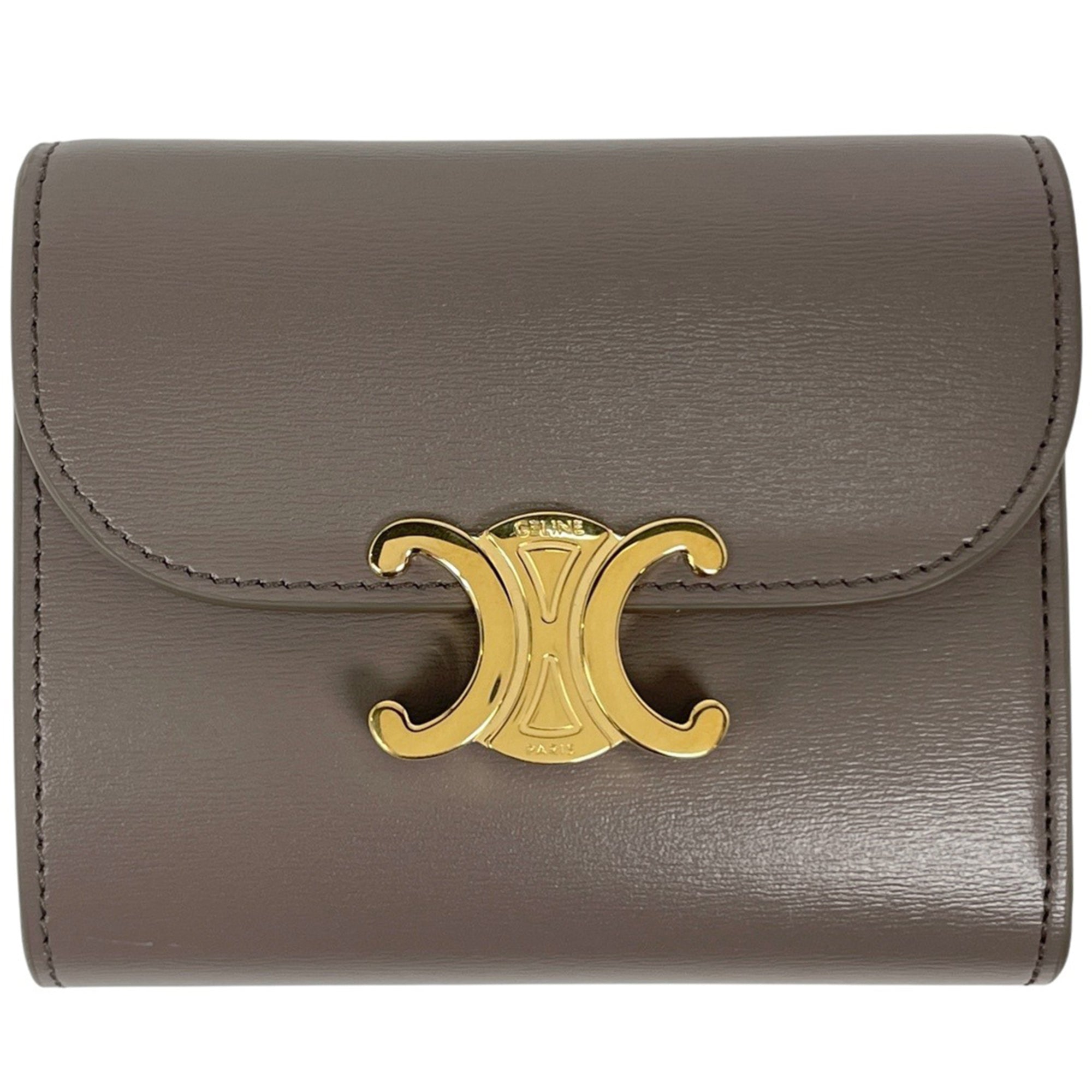 Celine Gray Leather Wallet (Bi-Fold) (Pre-Owned)