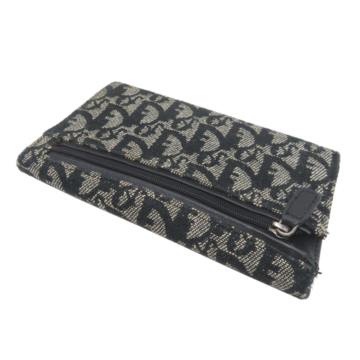 Christian Dior Blue Jacquard Wallet (Tri-Fold) (Pre-Owned)