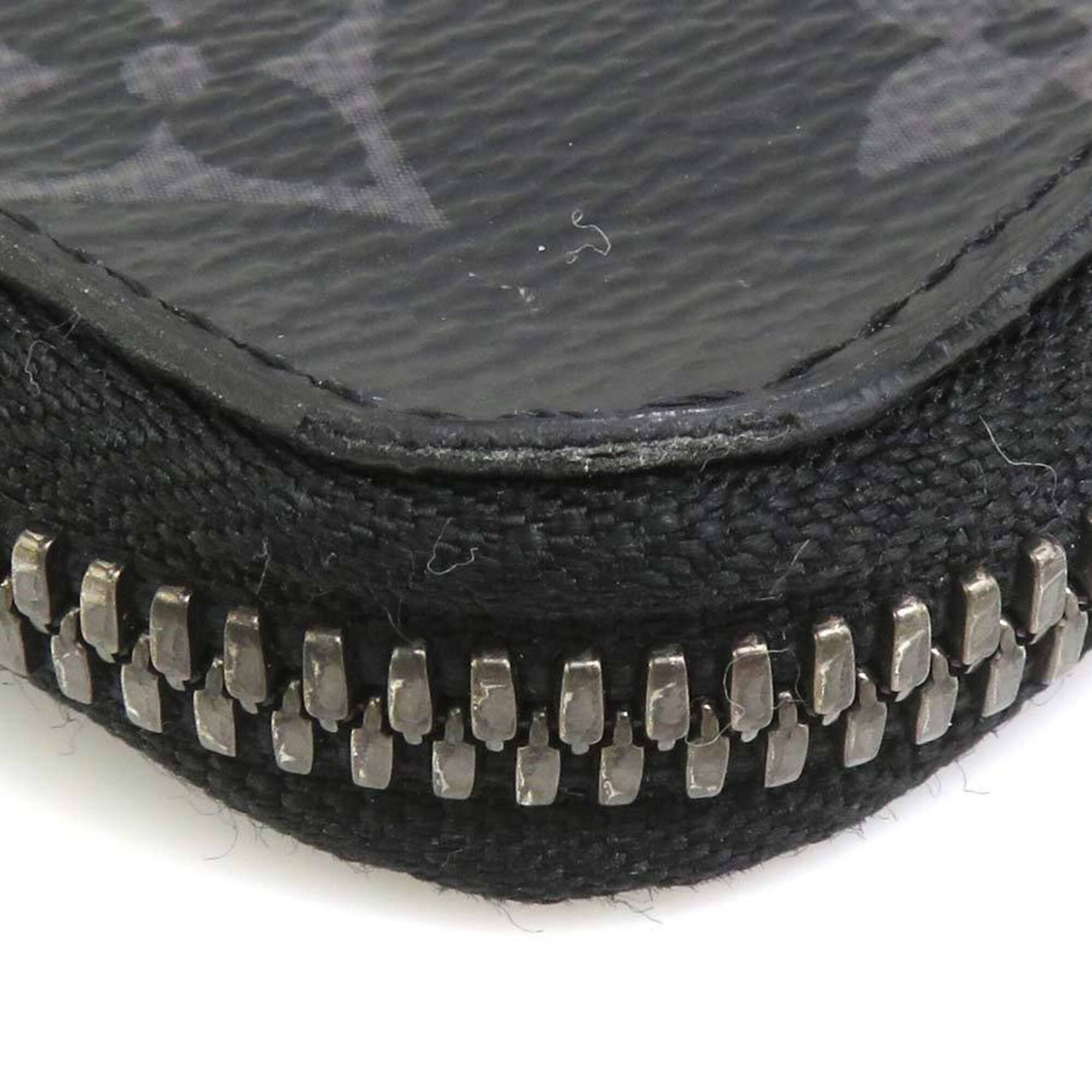 Louis Vuitton Black Gray Monogram Eclipse Monogram Eclipse Coin Purse/Coin Case (Pre-Owned)