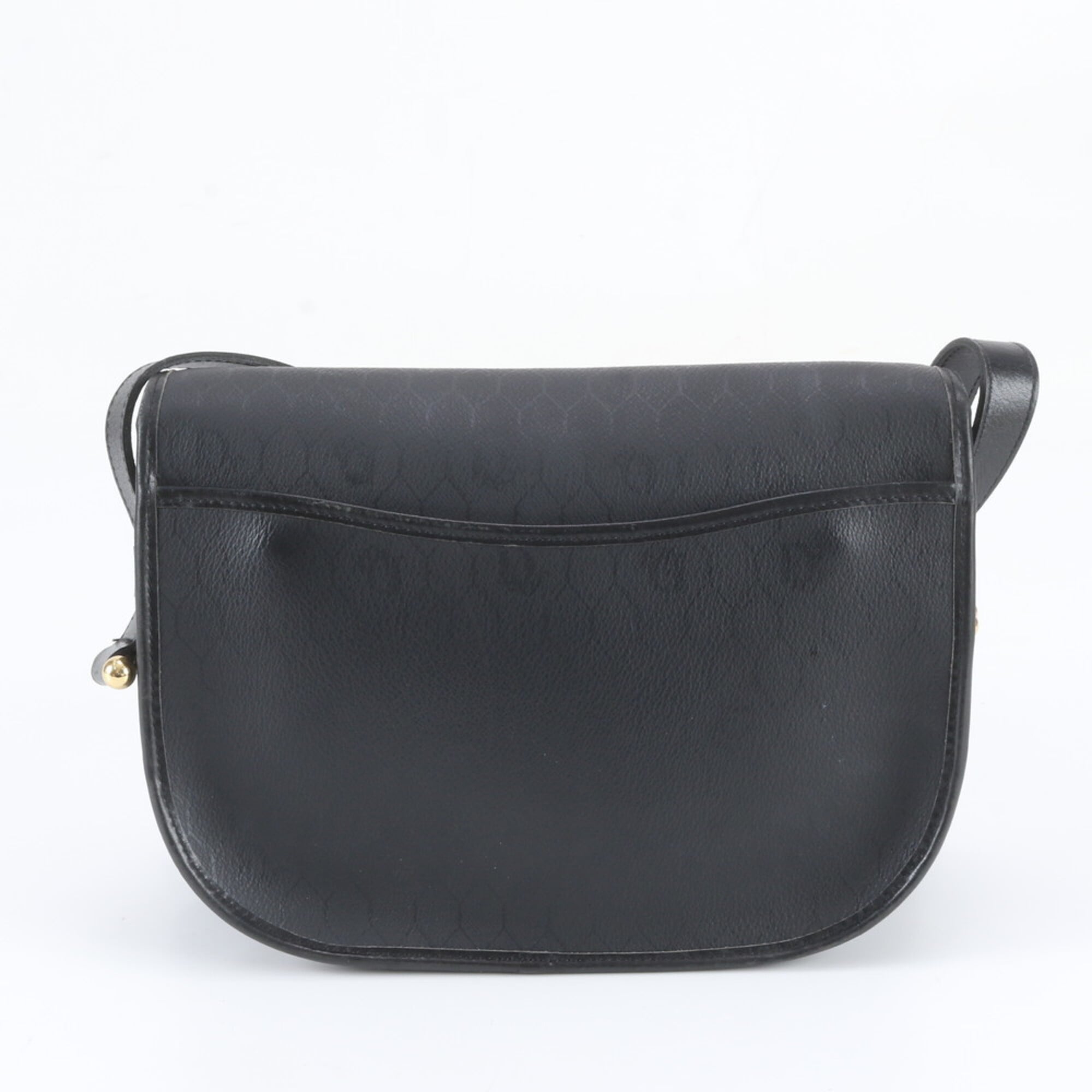 Christian Dior Black Leather Coated Canvas Handbag Shoulder Bag Tote Bag (Pre-Owned)