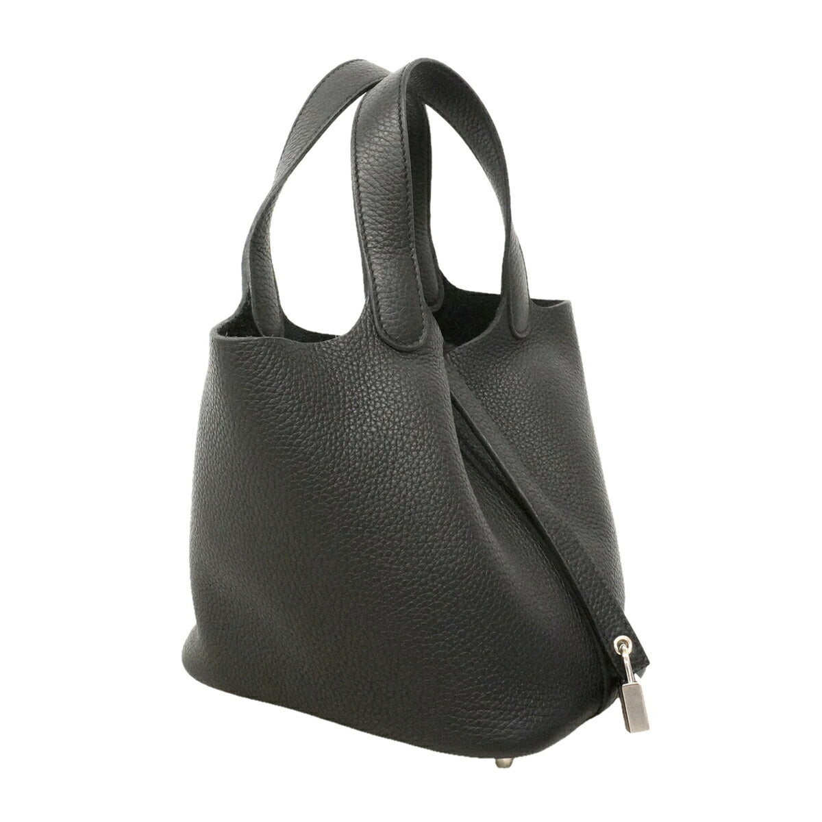 Hermes Black Taurillon Clemence Leather Handbag (Pre-Owned)
