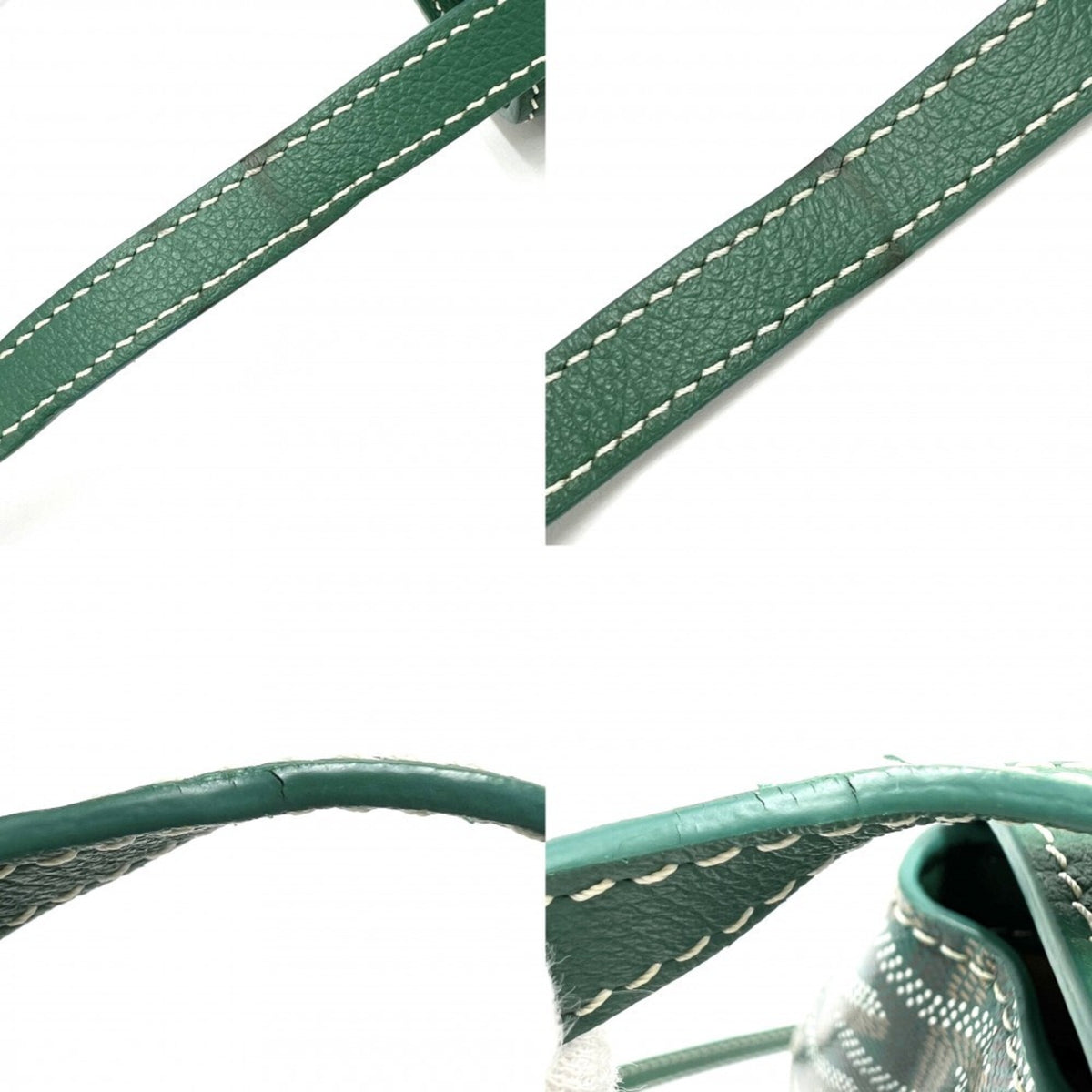 Goyard Green Pvc Coated Canvas Leather Shoulder Bag (Pre-Owned)