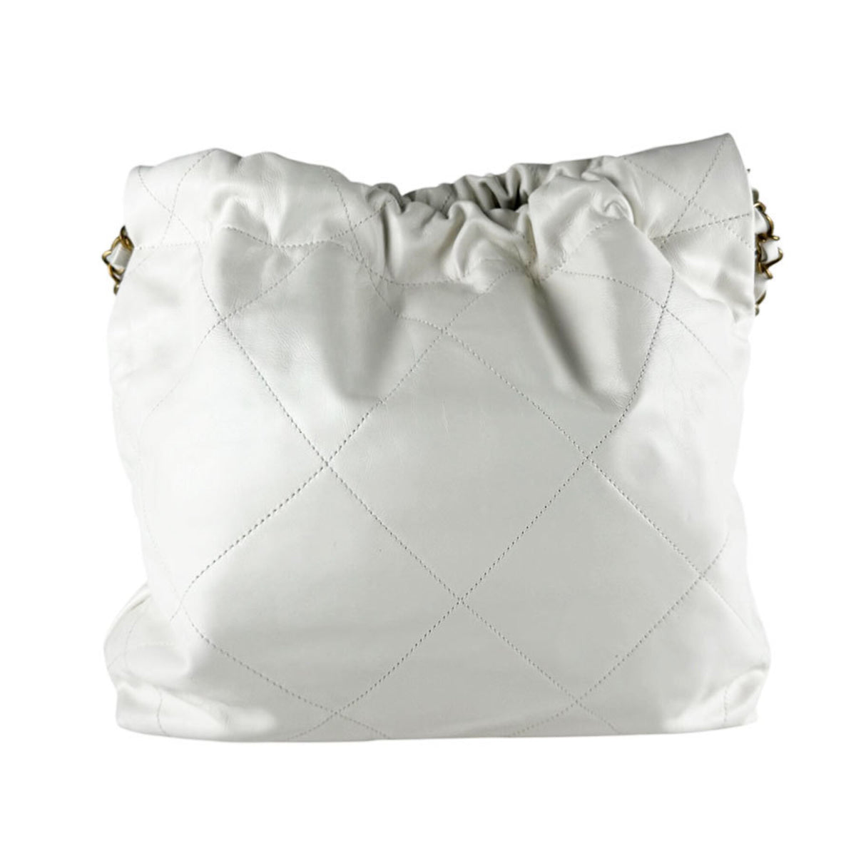 Chanel White Leather Shoulder Bag (Pre-Owned)