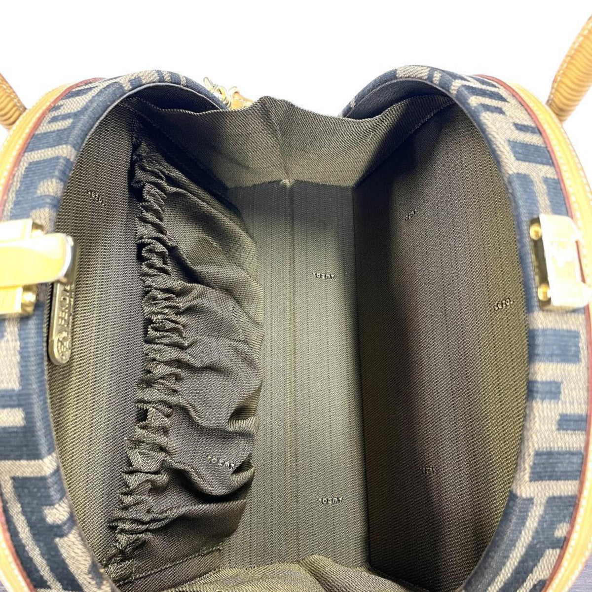 Fendi Zucca Canvas Handbag Shoulder Bag (Pre-Owned)