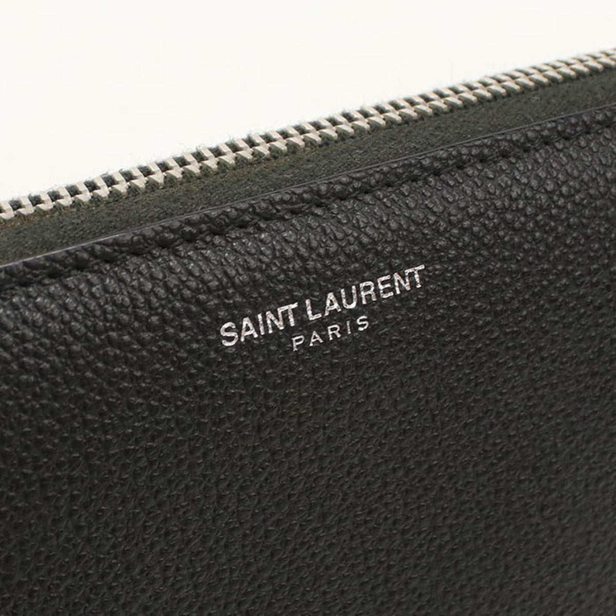 Saint Laurent Black Leather Long Wallet (Bi-Fold) (Pre-Owned)