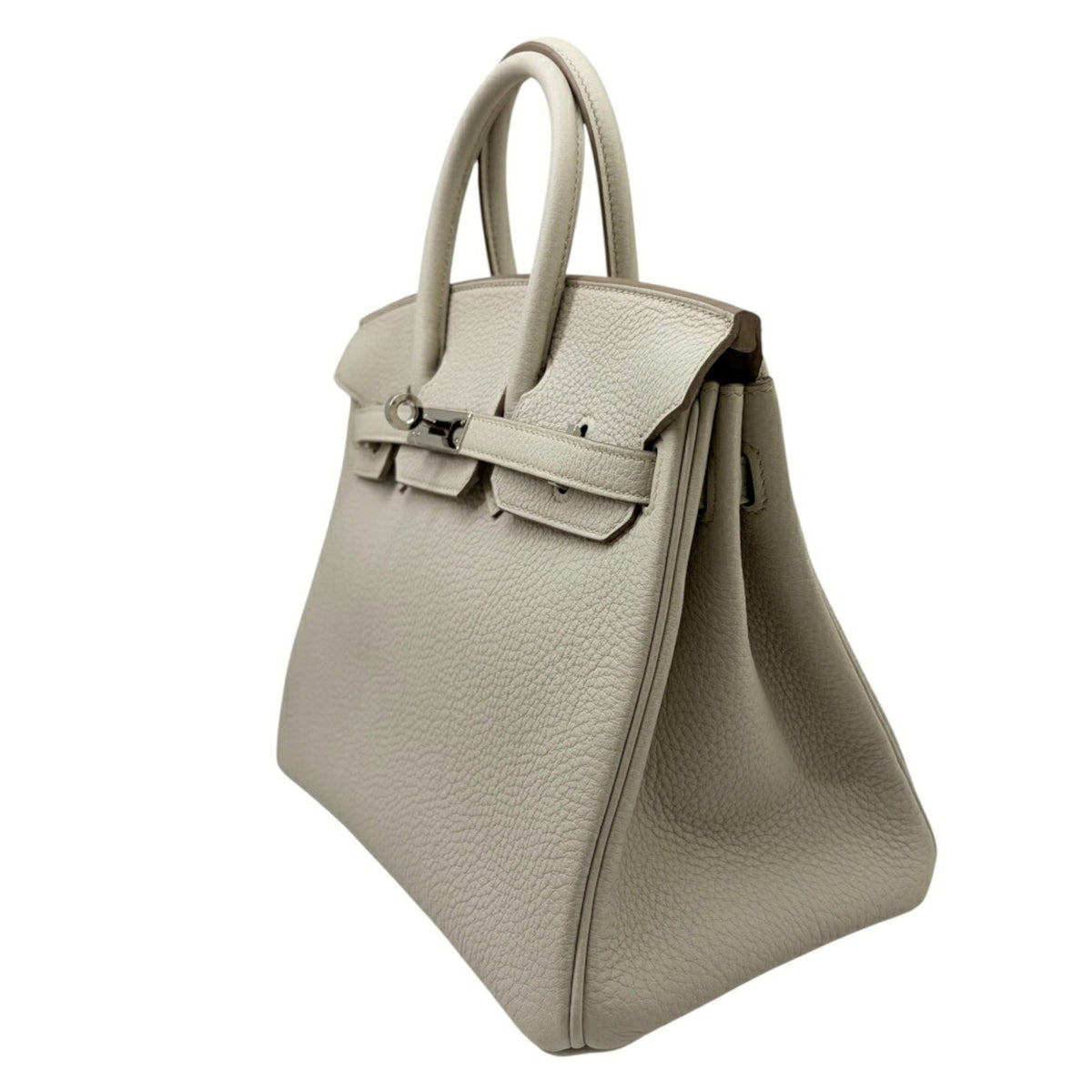 Hermes Ivory Light Gray Togo Leather Handbag (Pre-Owned)