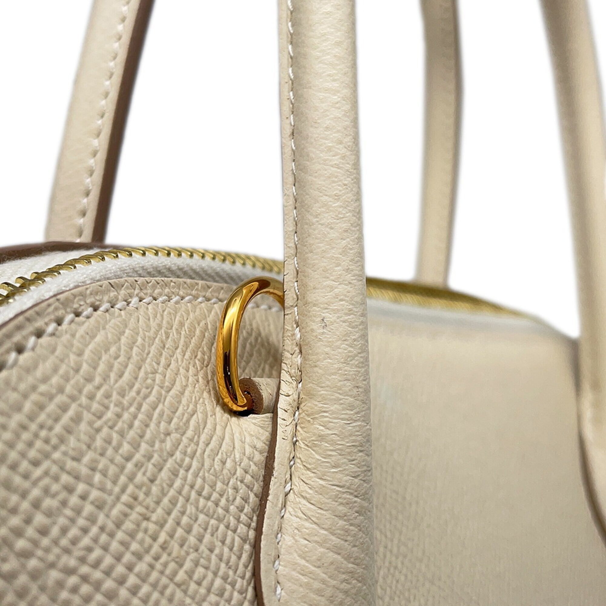 Hermes Cream Ivory Epsom Leather Handbag Shoulder Bag (Pre-Owned)