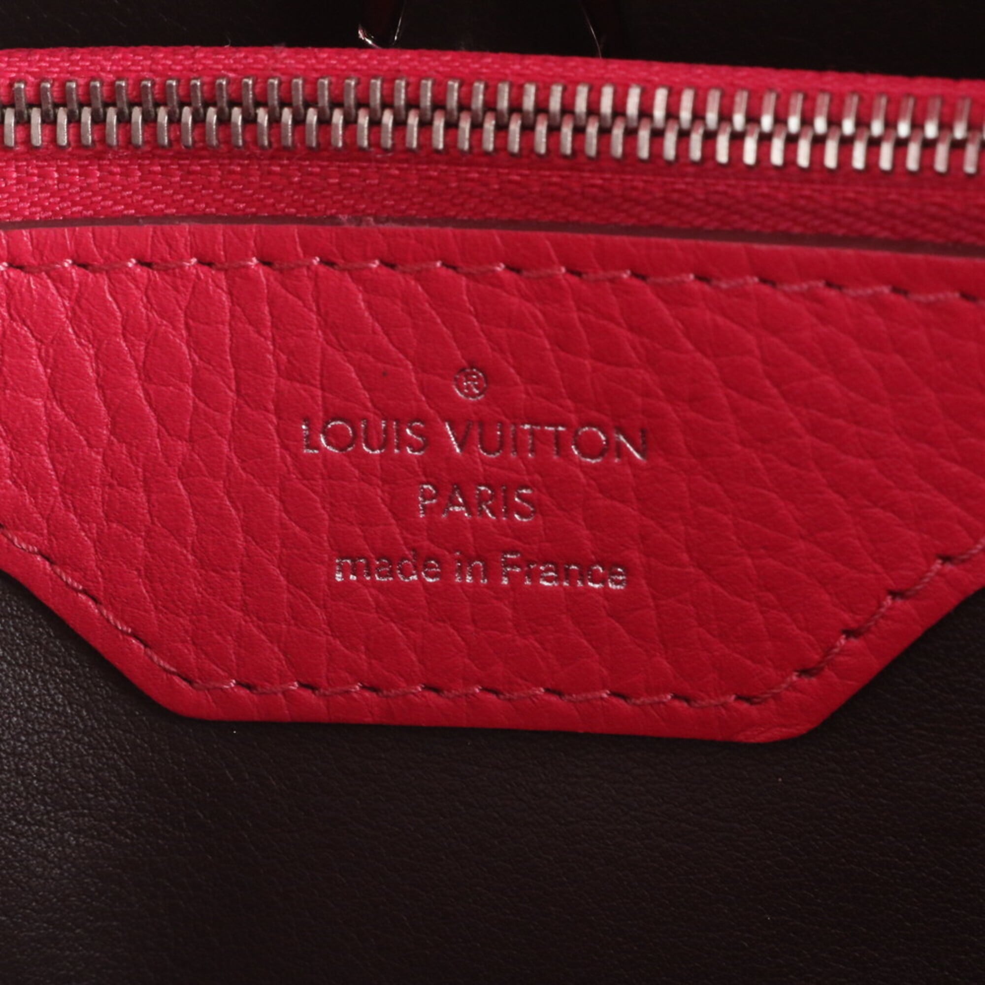 Louis Vuitton Rose Litchi Leather Handbag (Pre-Owned)