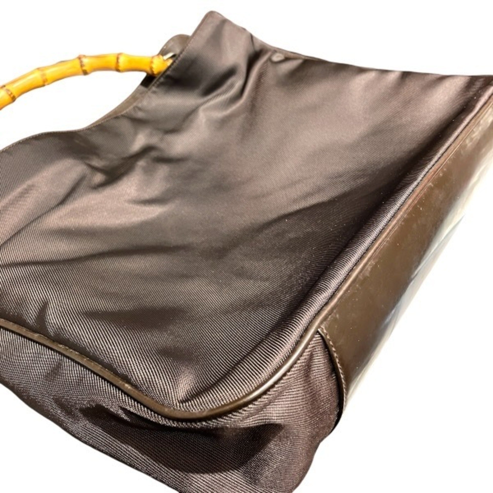 Gucci Brown Leather Handbag Shoulder Bag (Pre-Owned)