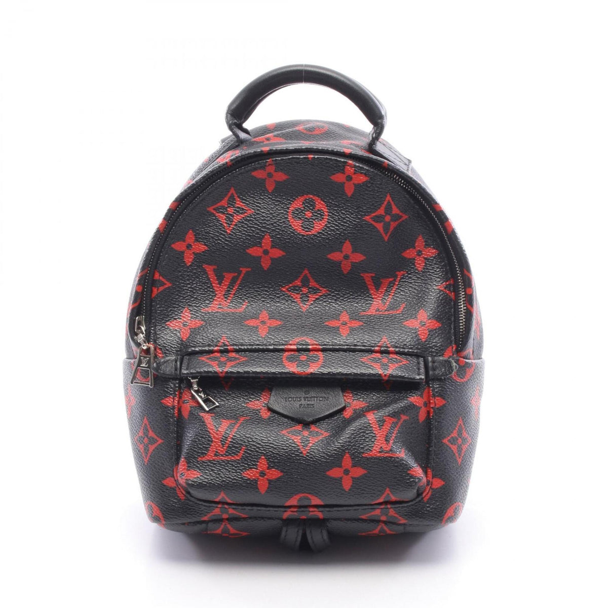 Louis Vuitton Black Red Color Coated Canvas Pvc Leather Backpack Handbag (Pre-Owned)