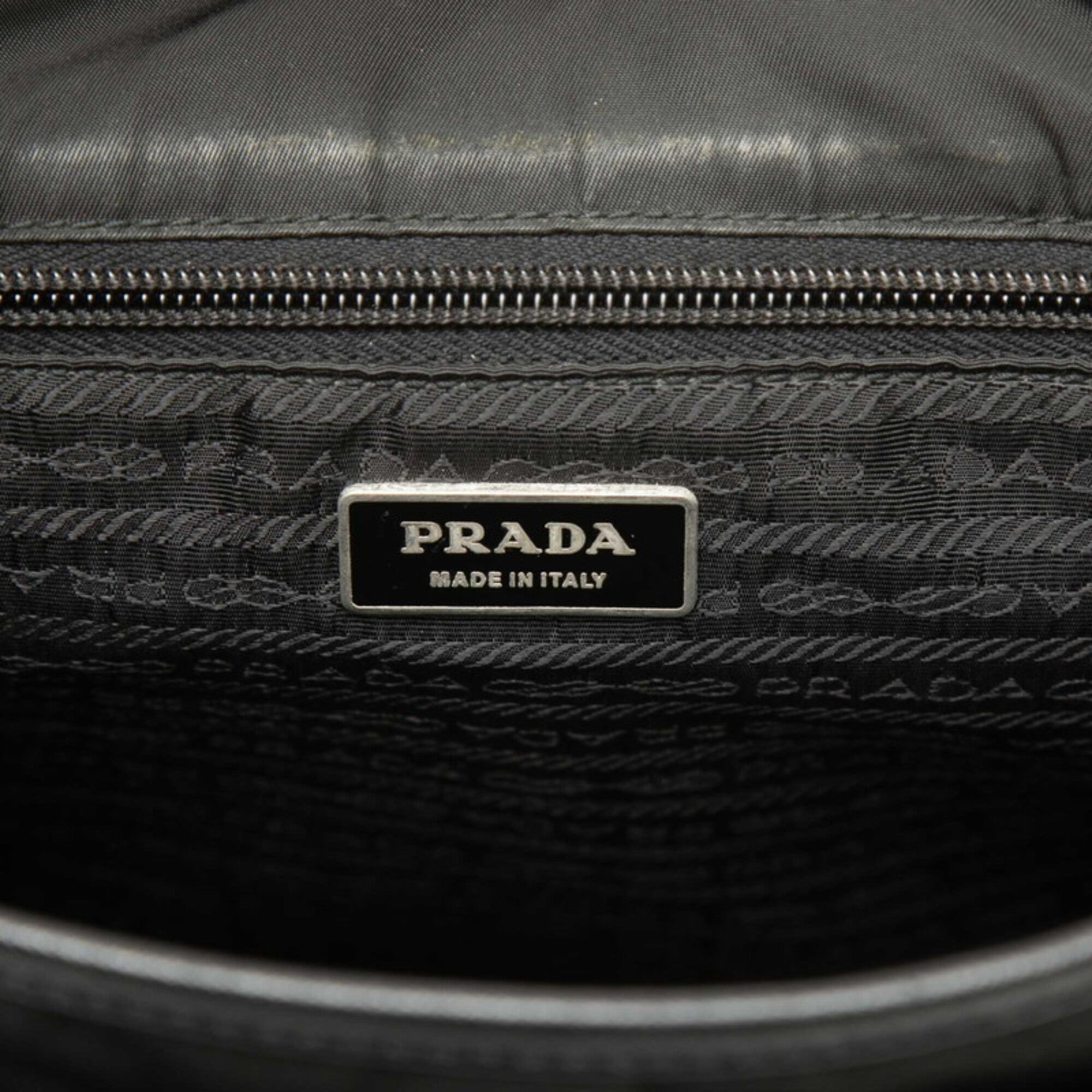 Prada Black Nylon Leather Shoulder Bag (Pre-Owned)