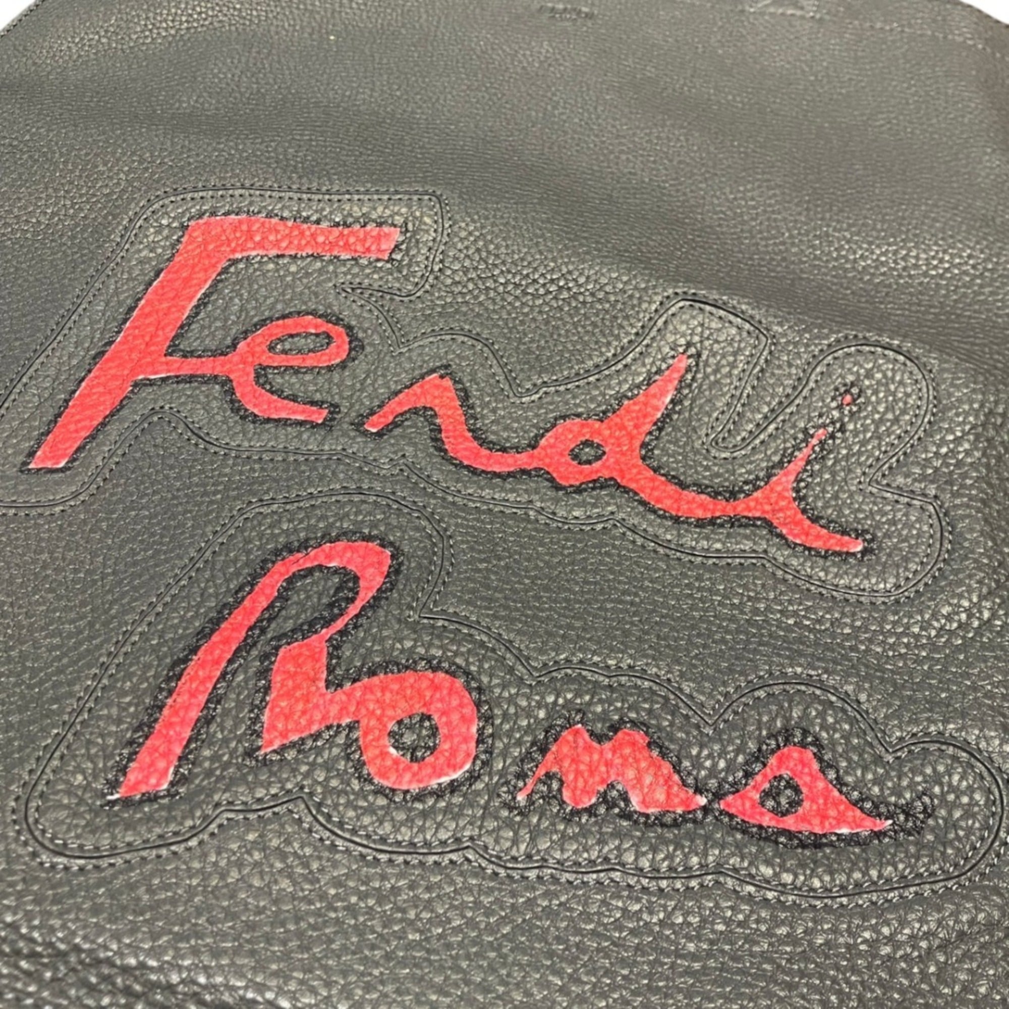 Fendi Gray Leather Suede Tote Bag (Pre-Owned)