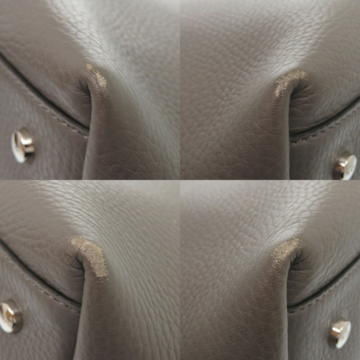 Tod's Grayish Leather Tote Bag (Pre-Owned)