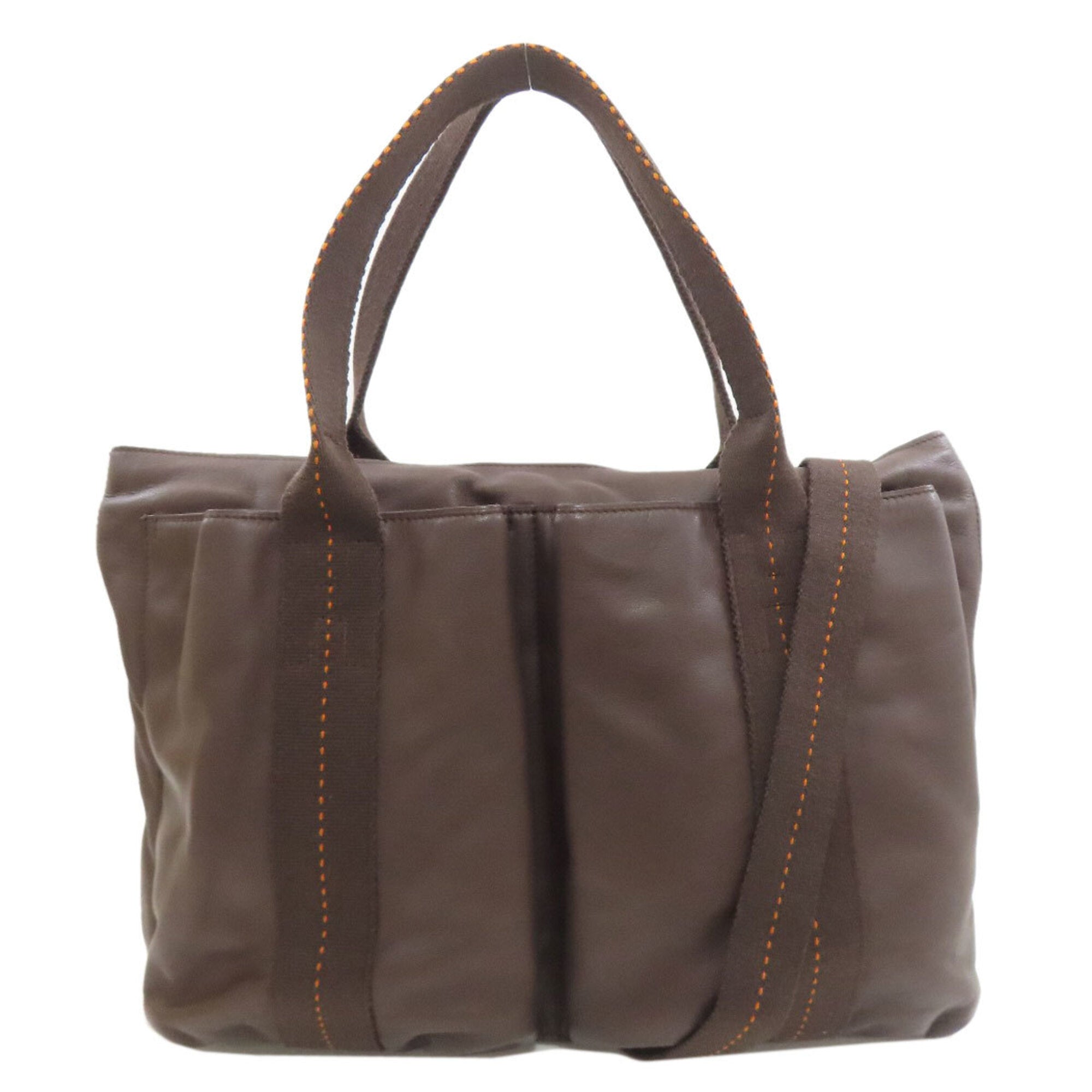 Hermes Brown Leather Handbag (Pre-Owned)