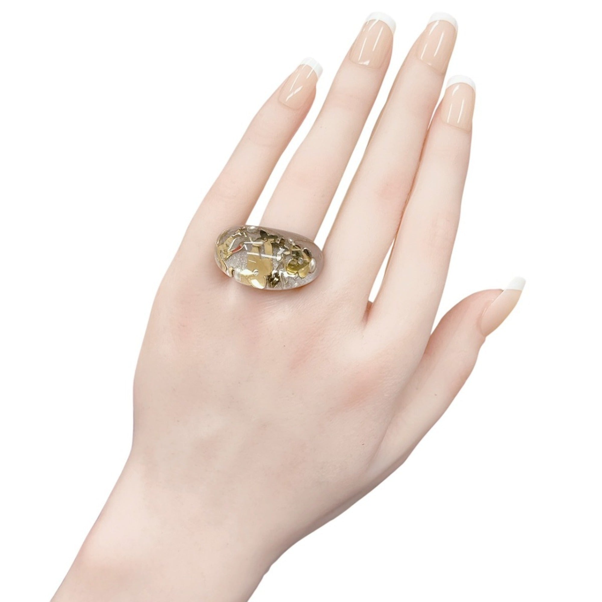 Louis Vuitton Gold Brown Band Ring (Pre-Owned)
