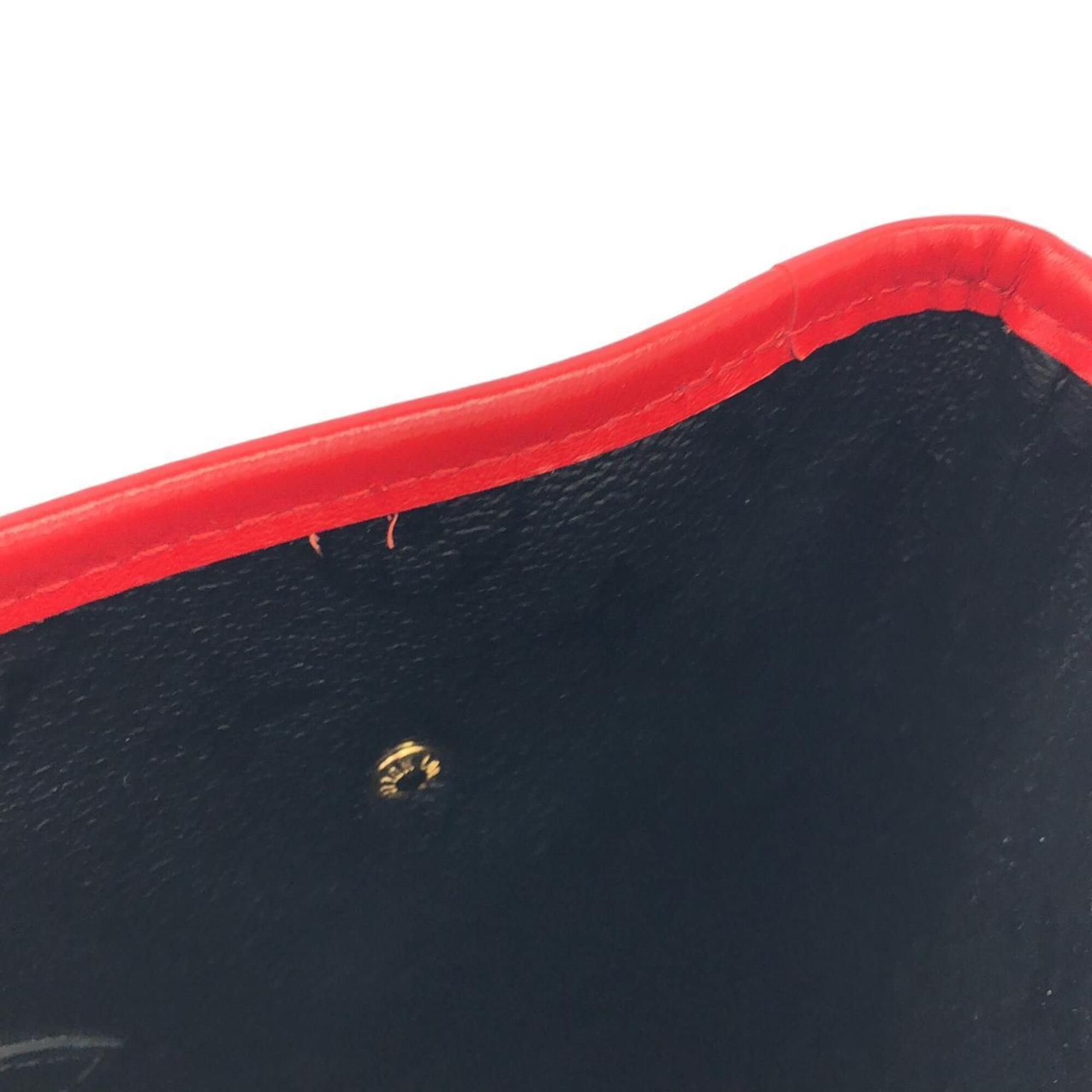 Louis Vuitton Black Red Color Coated Canvas Handbag Pouch (Pre-Owned)