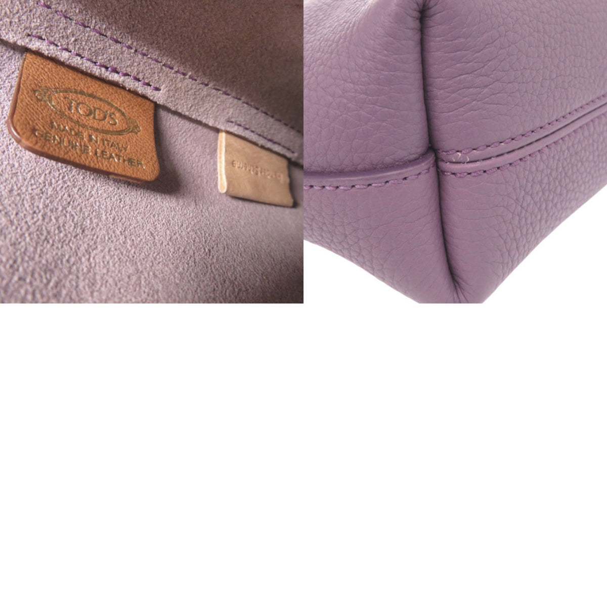 Tod's Purple Leather Handbag (Pre-Owned)