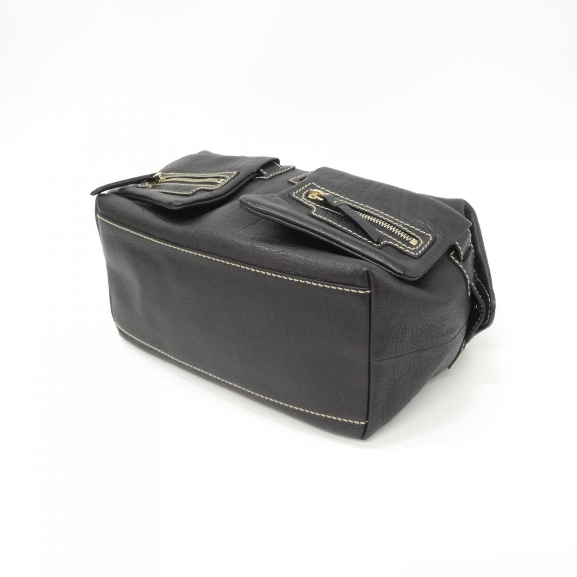 Bvlgari Black Leather Handbag (Pre-Owned)
