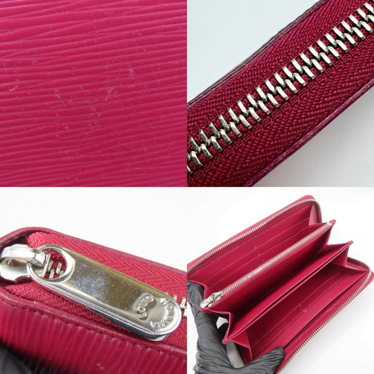 Louis Vuitton Bordeaux Fuchsia Epi Leather Long Wallet (Bi-Fold) (Pre-Owned)