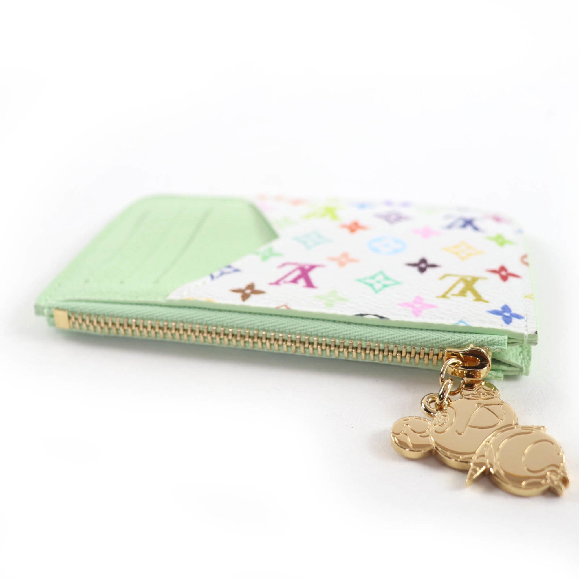 Louis Vuitton Green Multi-Color Leather Coin Purse/Coin Case (Pre-Owned)