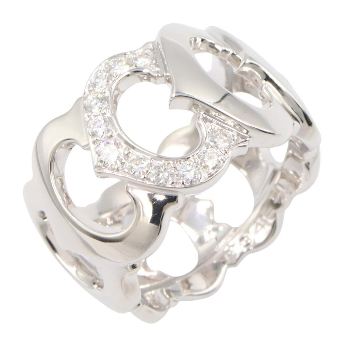 Cartier Silver Clear White Gold (18K) Band Ring (Pre-Owned)