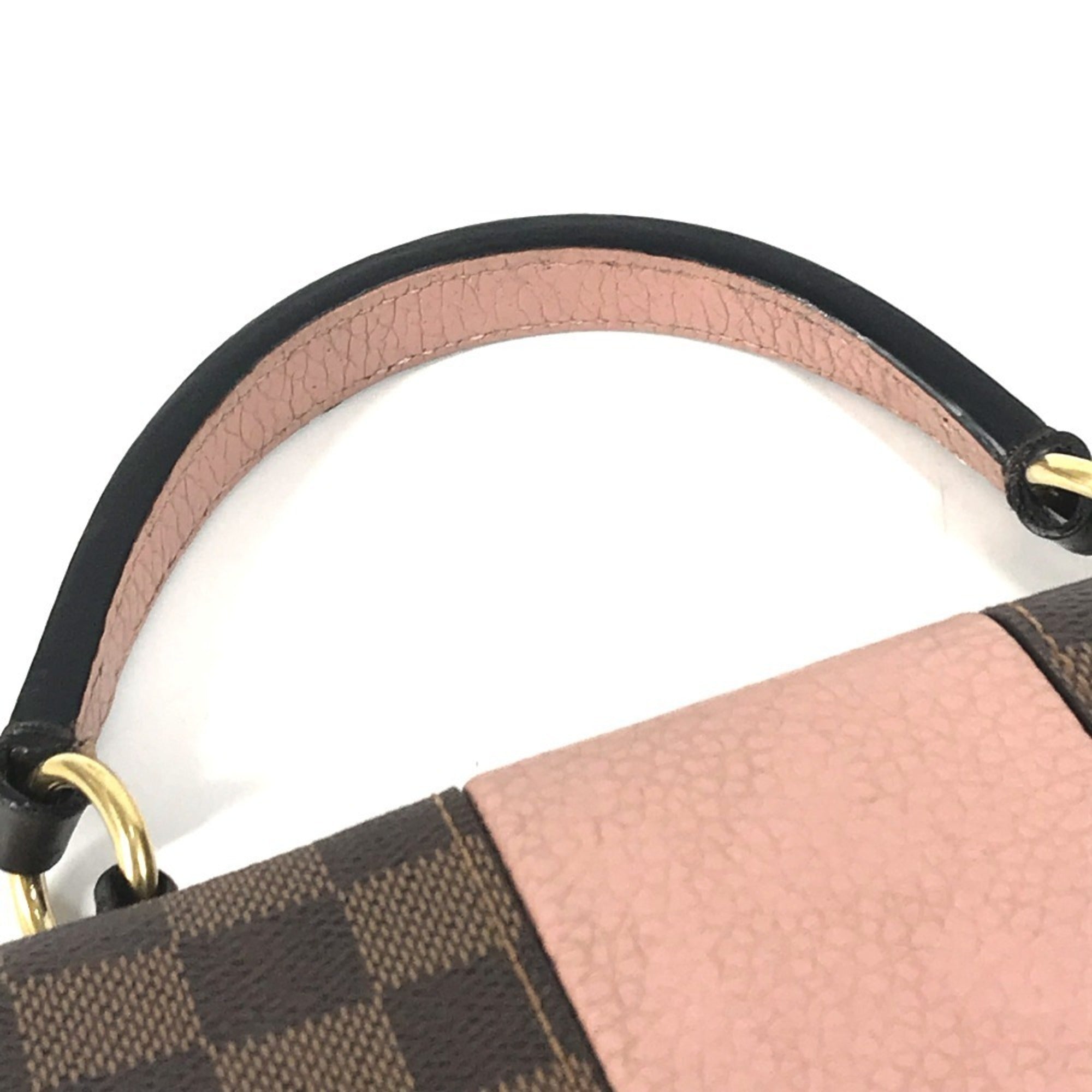 Louis Vuitton Damier Brown Pink Damier Canvas Handbag Shoulder Bag (Pre-Owned)