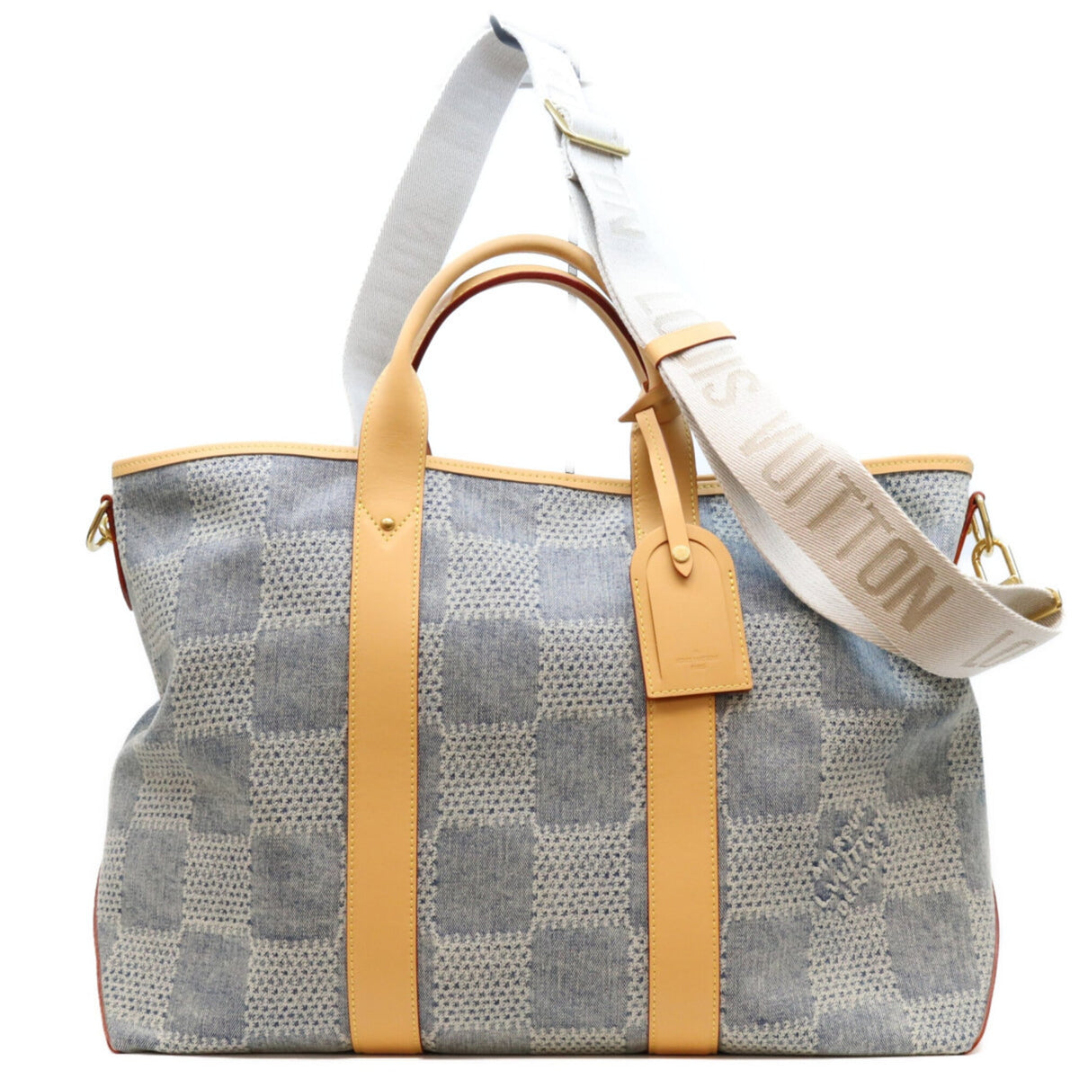 Louis Vuitton Gold Denim Tote Bag (Pre-Owned)