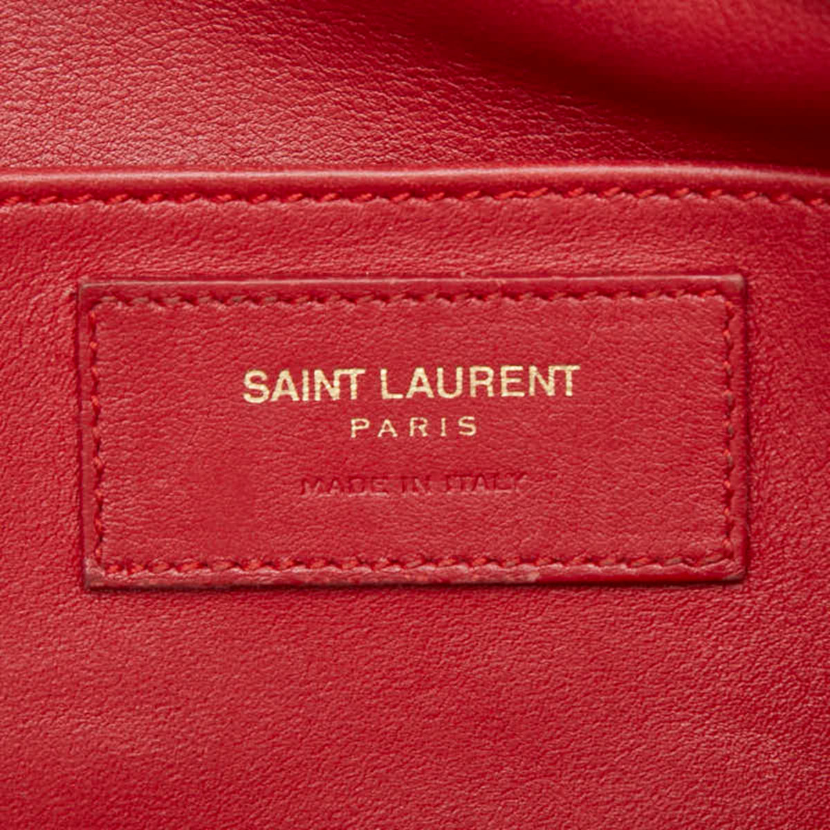 Saint Laurent Red Color Leather Handbag Shoulder Bag (Pre-Owned)