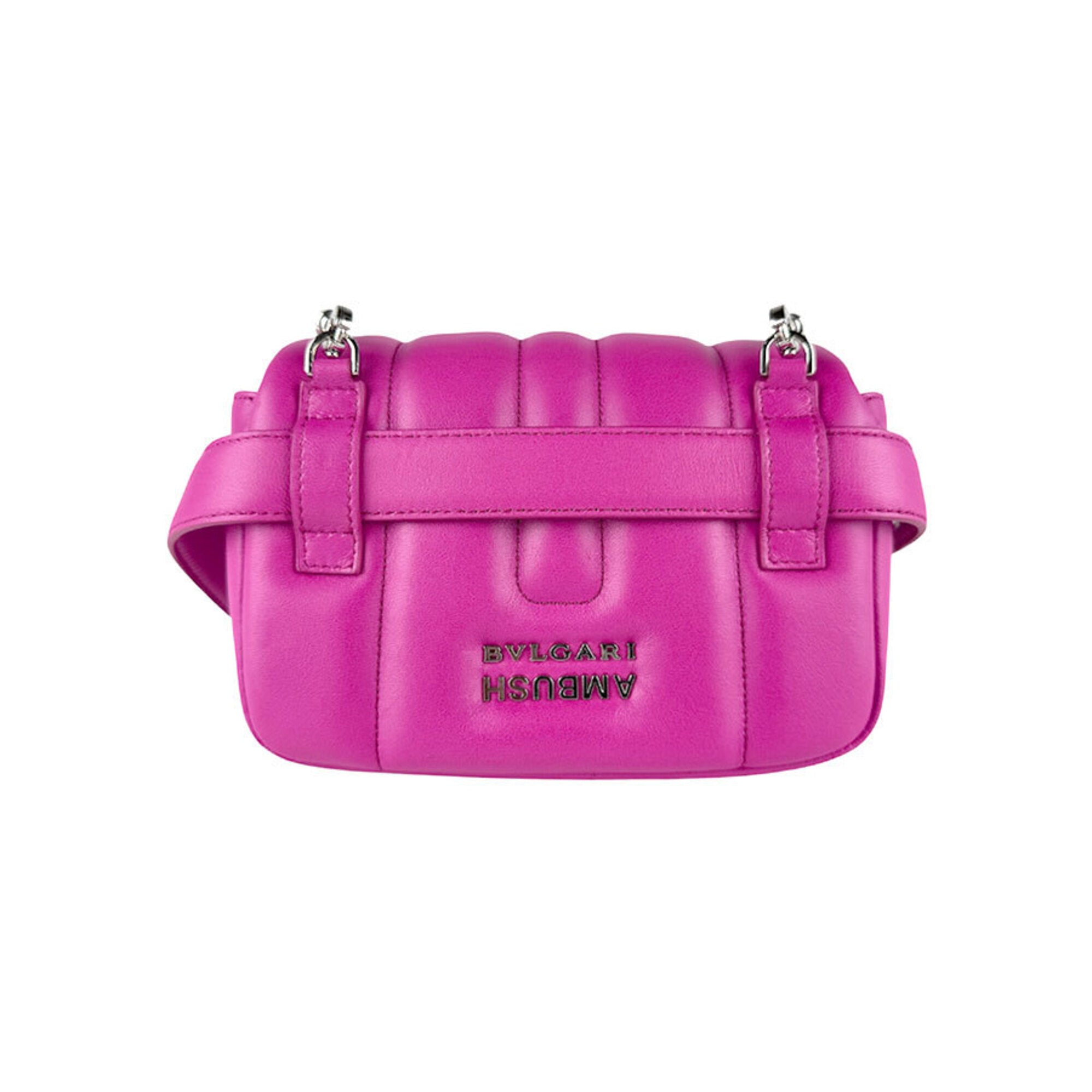 Bvlgari Pink Leather Fanny Pack Shoulder Bag (Pre-Owned)