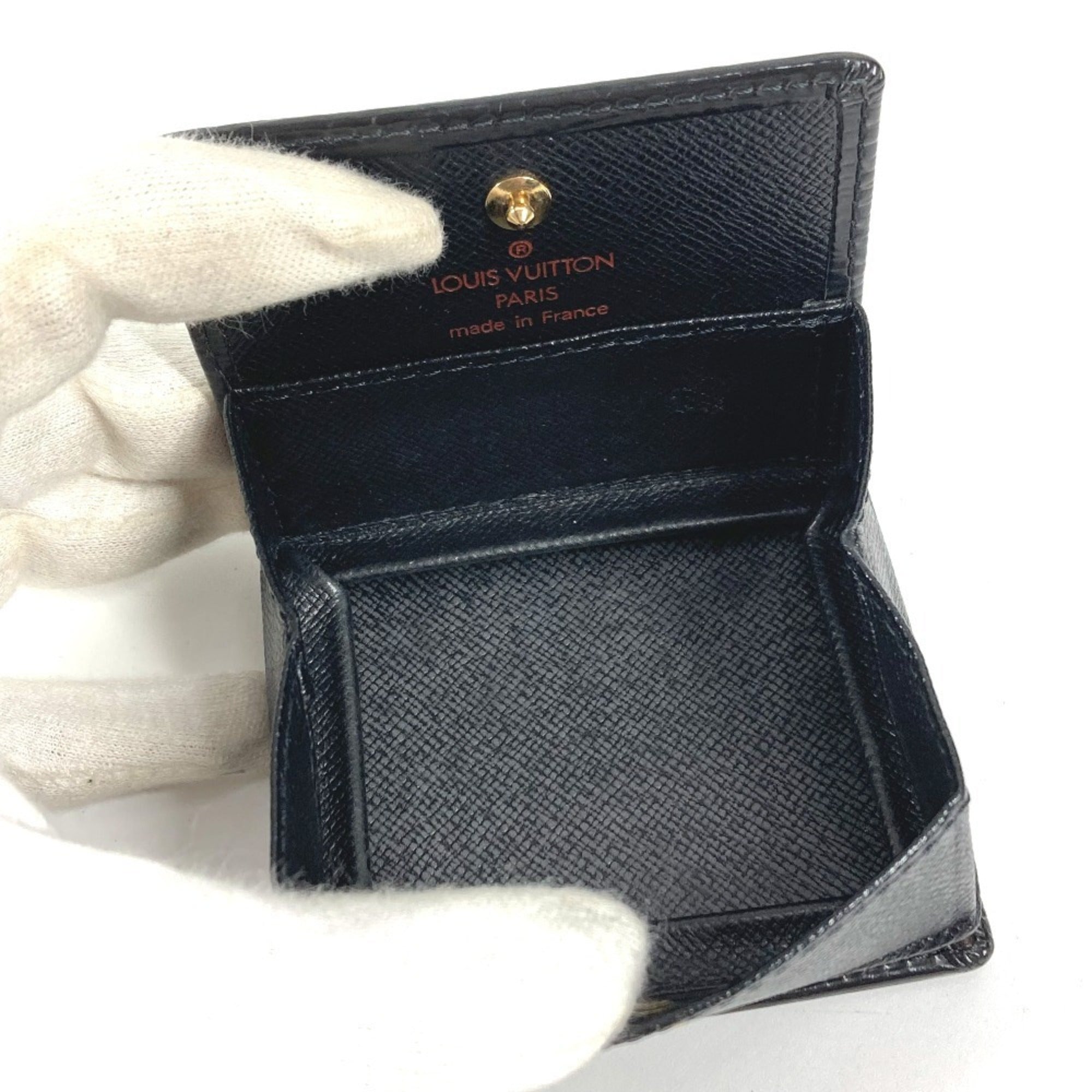 Louis Vuitton Black Noir Epi Leather Coin Purse/Coin Case (Pre-Owned)