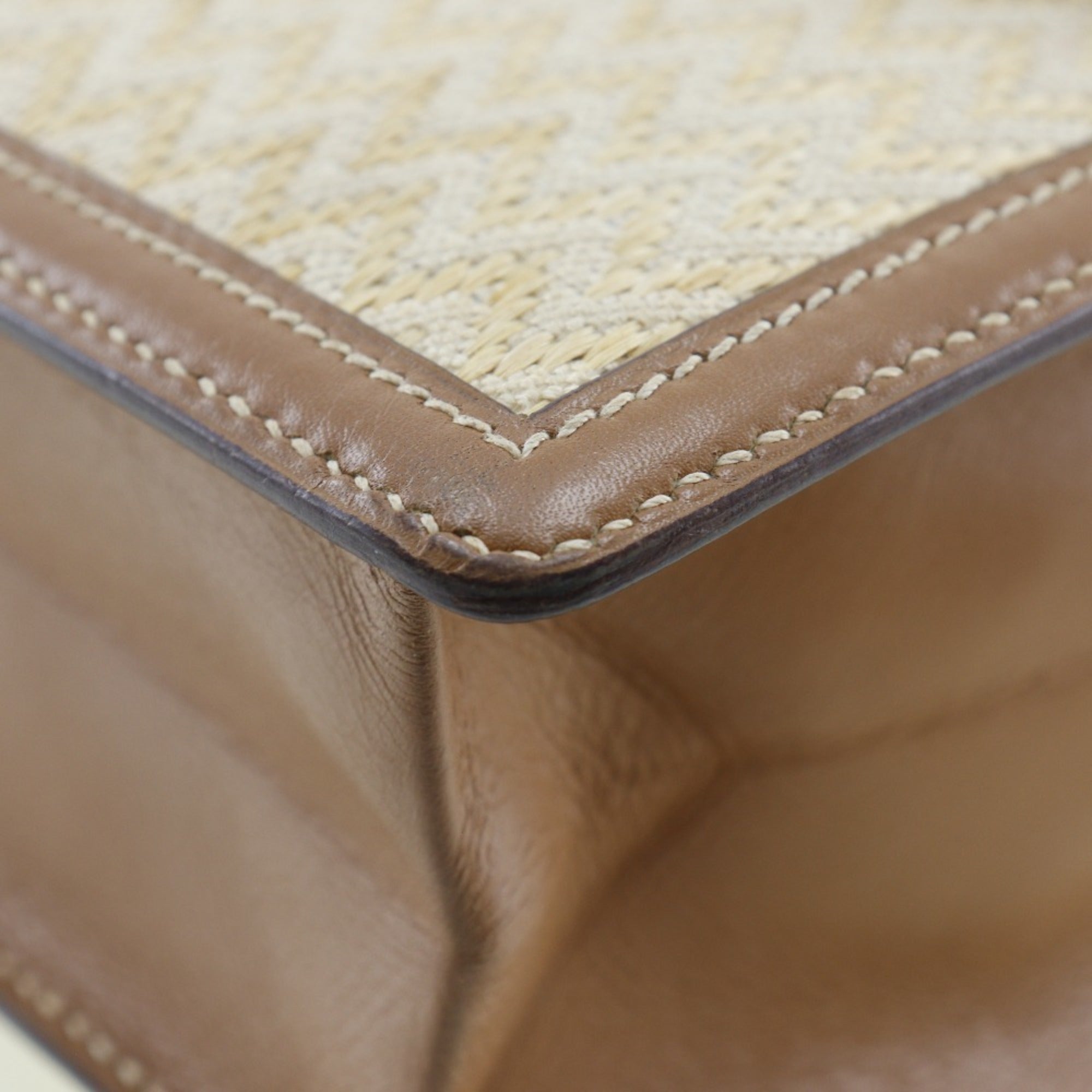 Hermes Canvas Shoulder Bag (Pre-Owned)