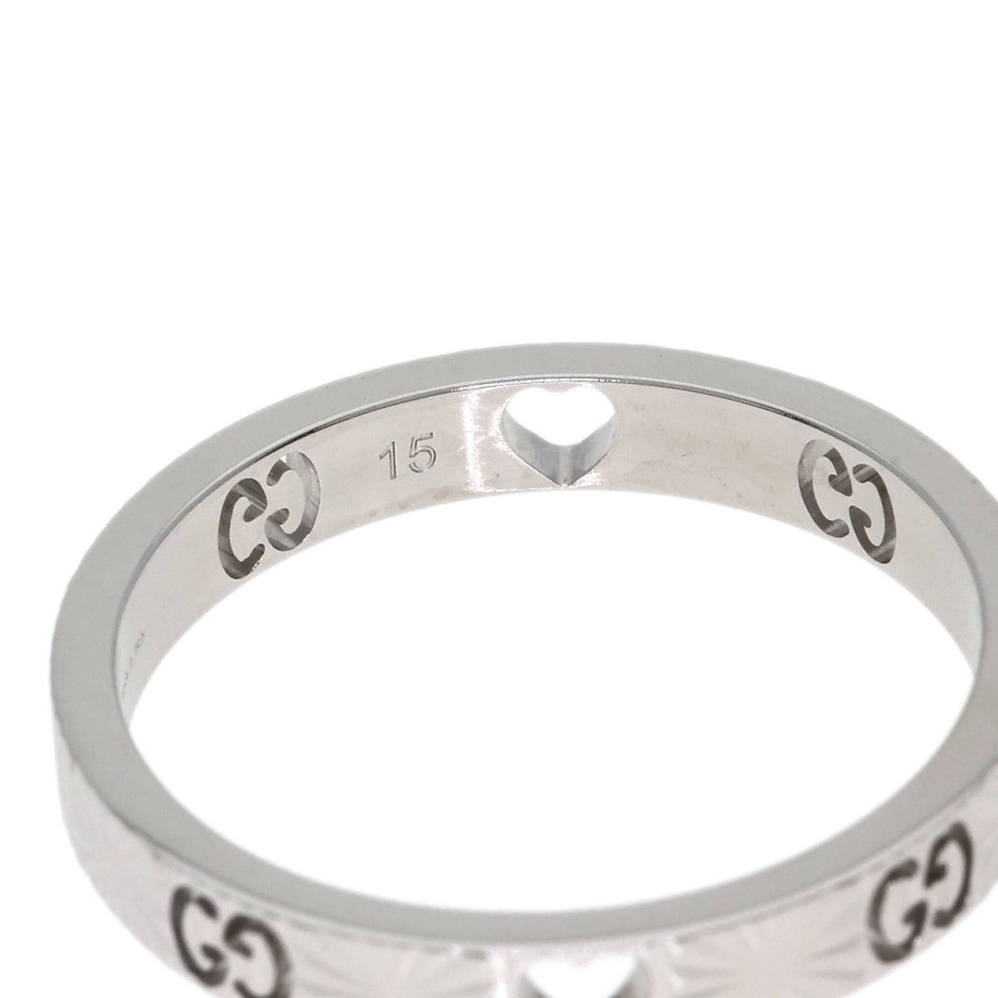 Gucci Icon White Gold (18K) Band Ring (Pre-Owned)