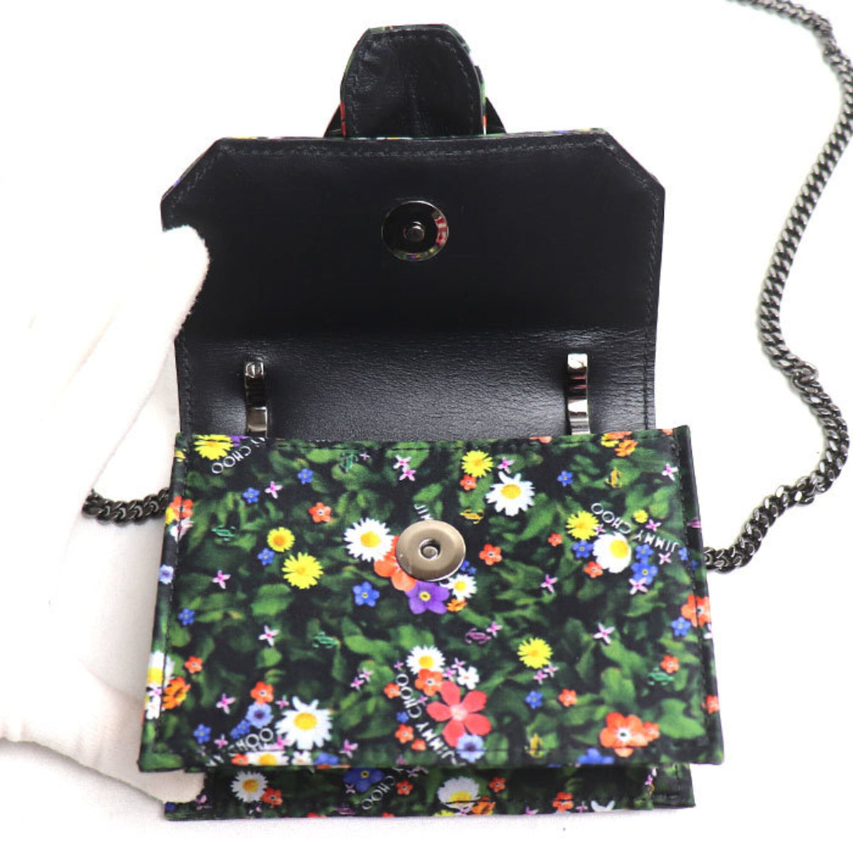 Jimmy Choo Multi-Color Satin Shoulder Bag (Pre-Owned)