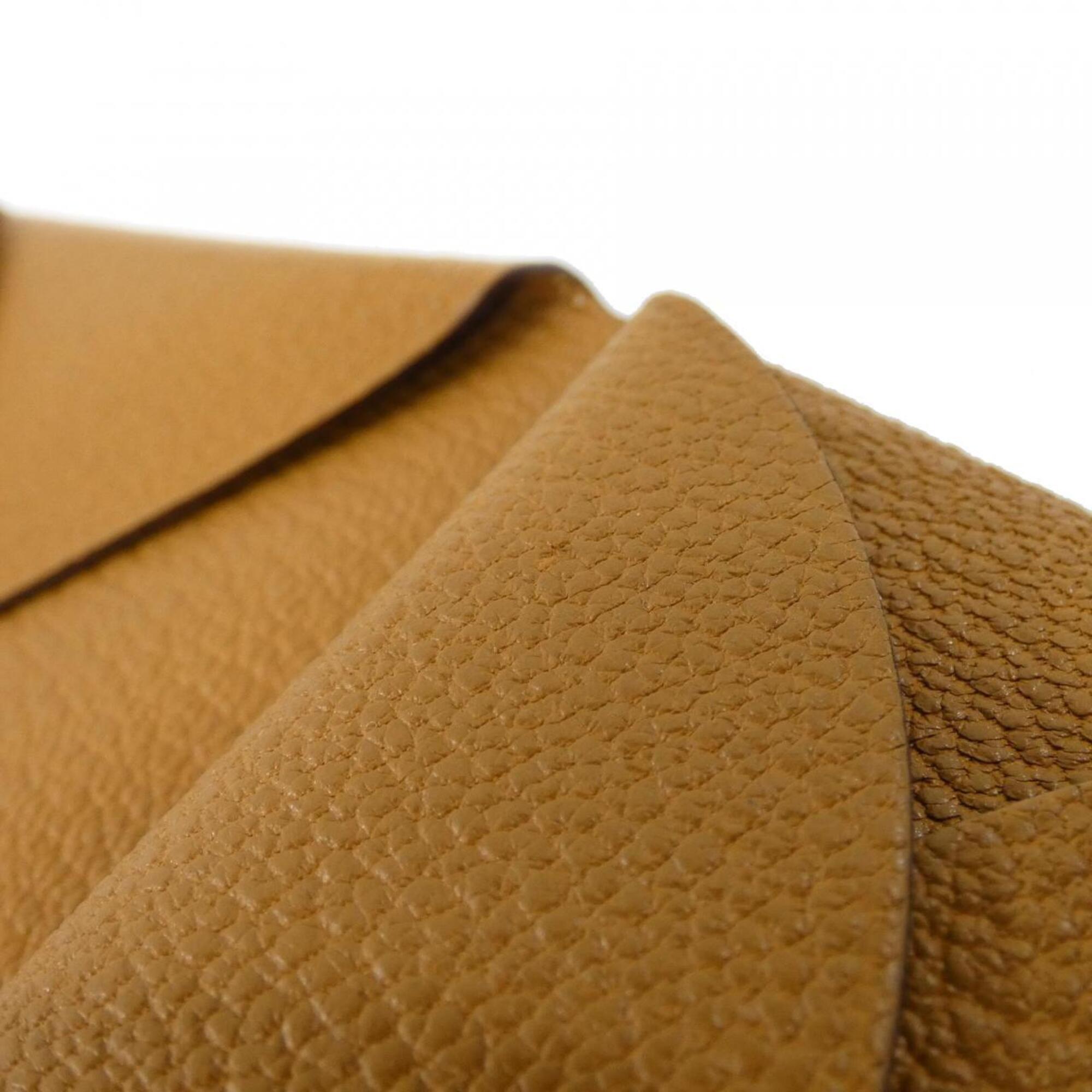 Hermes Caramel Chevre Leather Coin Purse/Coin Case (Pre-Owned)
