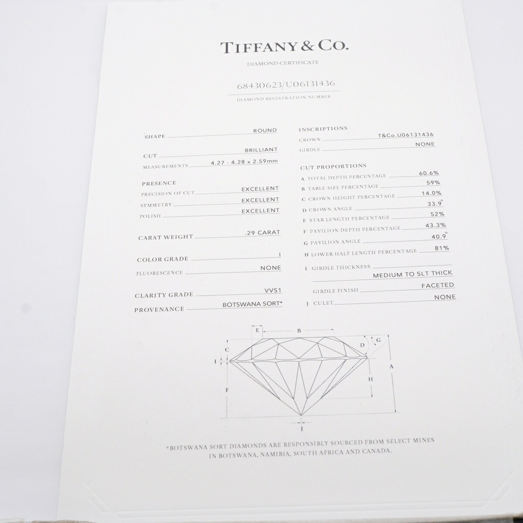 Tiffany Platinum 950 Band Ring (Pre-Owned)