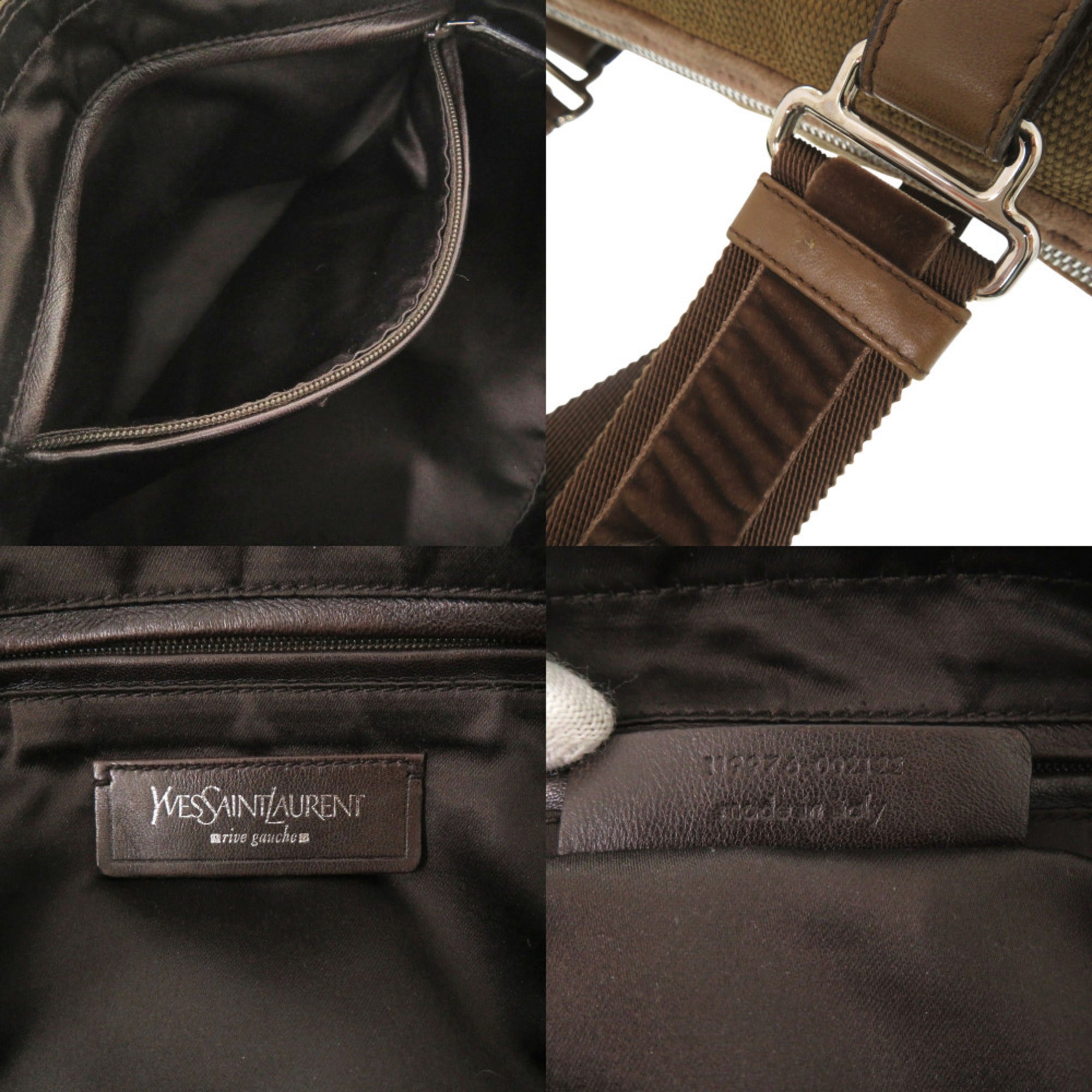 Yves Saint Laurent Brown Canvas Handbag (Pre-Owned)