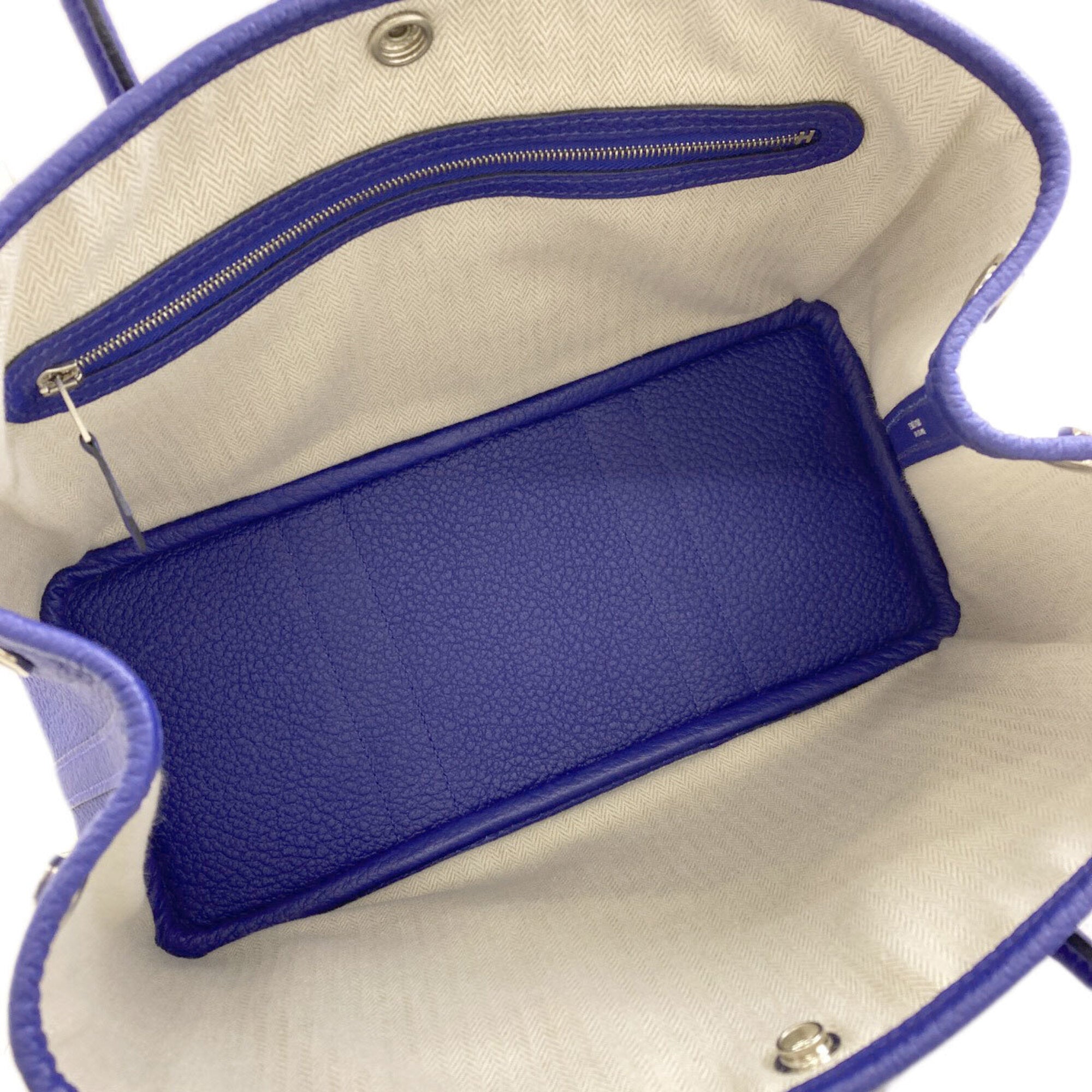 Hermes Blue Vache Leather Handbag (Pre-Owned)