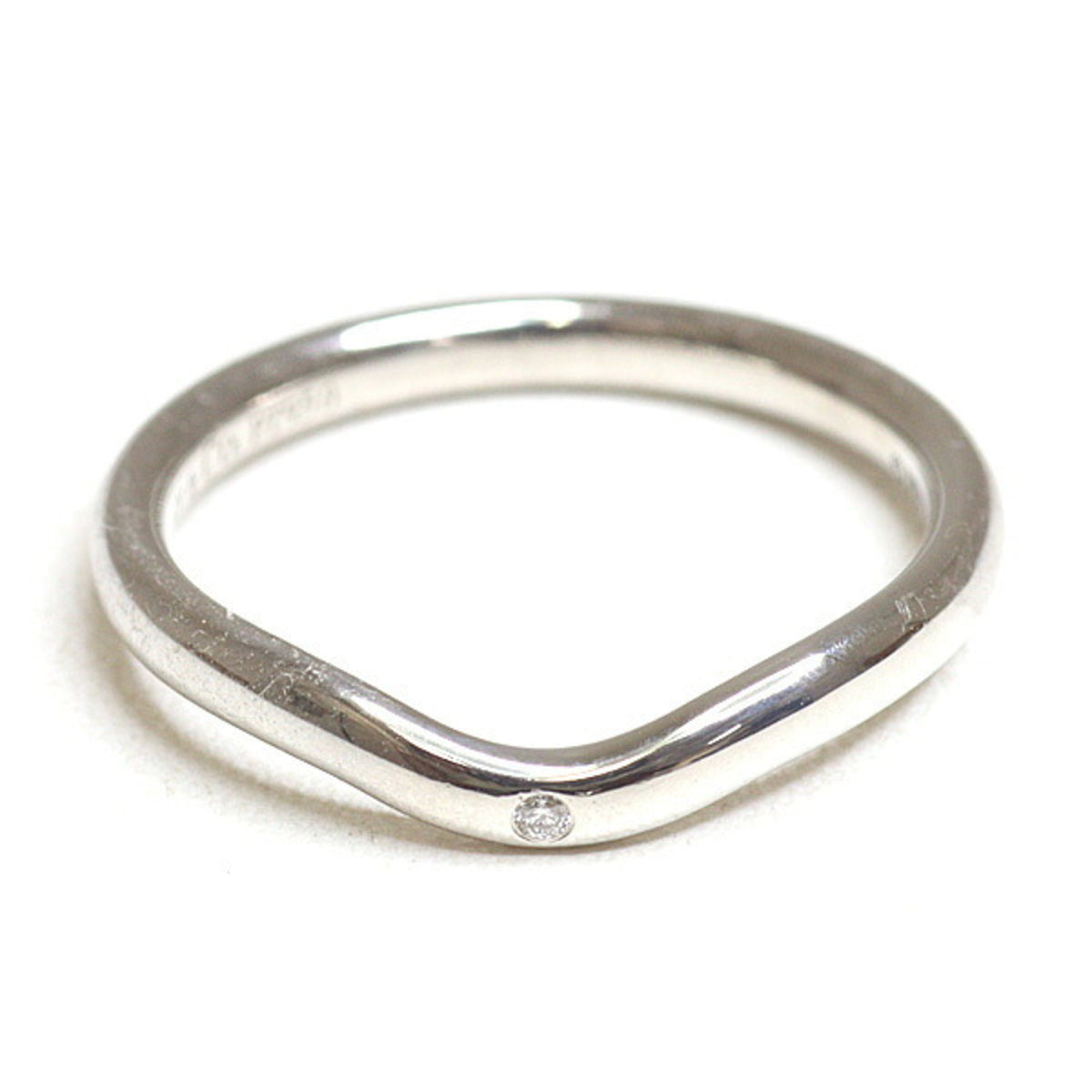 Tiffany Platinum Platinum 950 Band Ring (Pre-Owned)