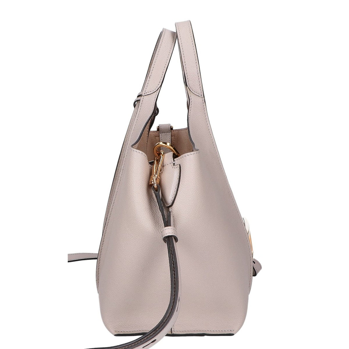 Tod's Grayish Leather Handbag Shopping Bag (Pre-Owned)